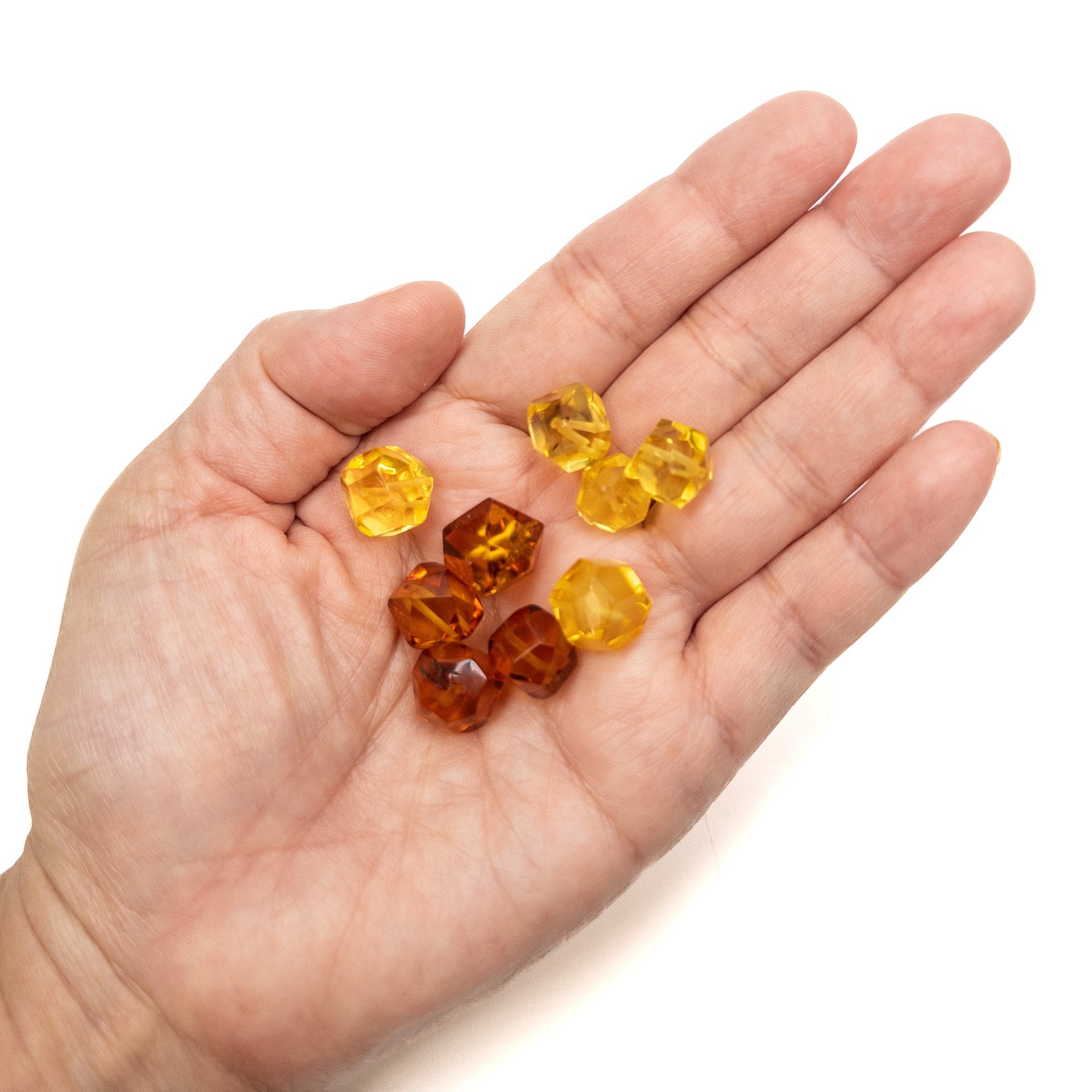 Amber 11-12mm Faceted Bead - 1 pc.