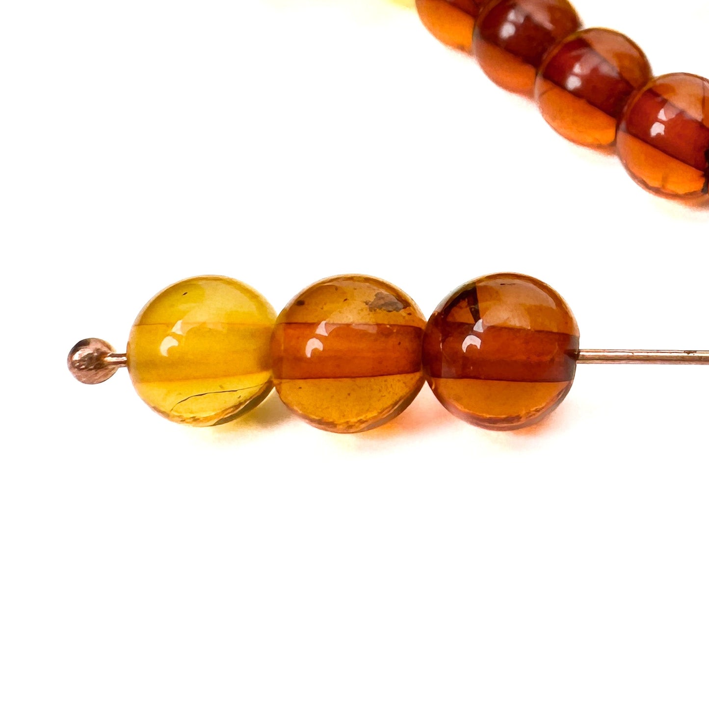 Amber 5mm Smooth Round Bead Mix - 3 pcs. (MIX131)-The Bead Gallery Honolulu