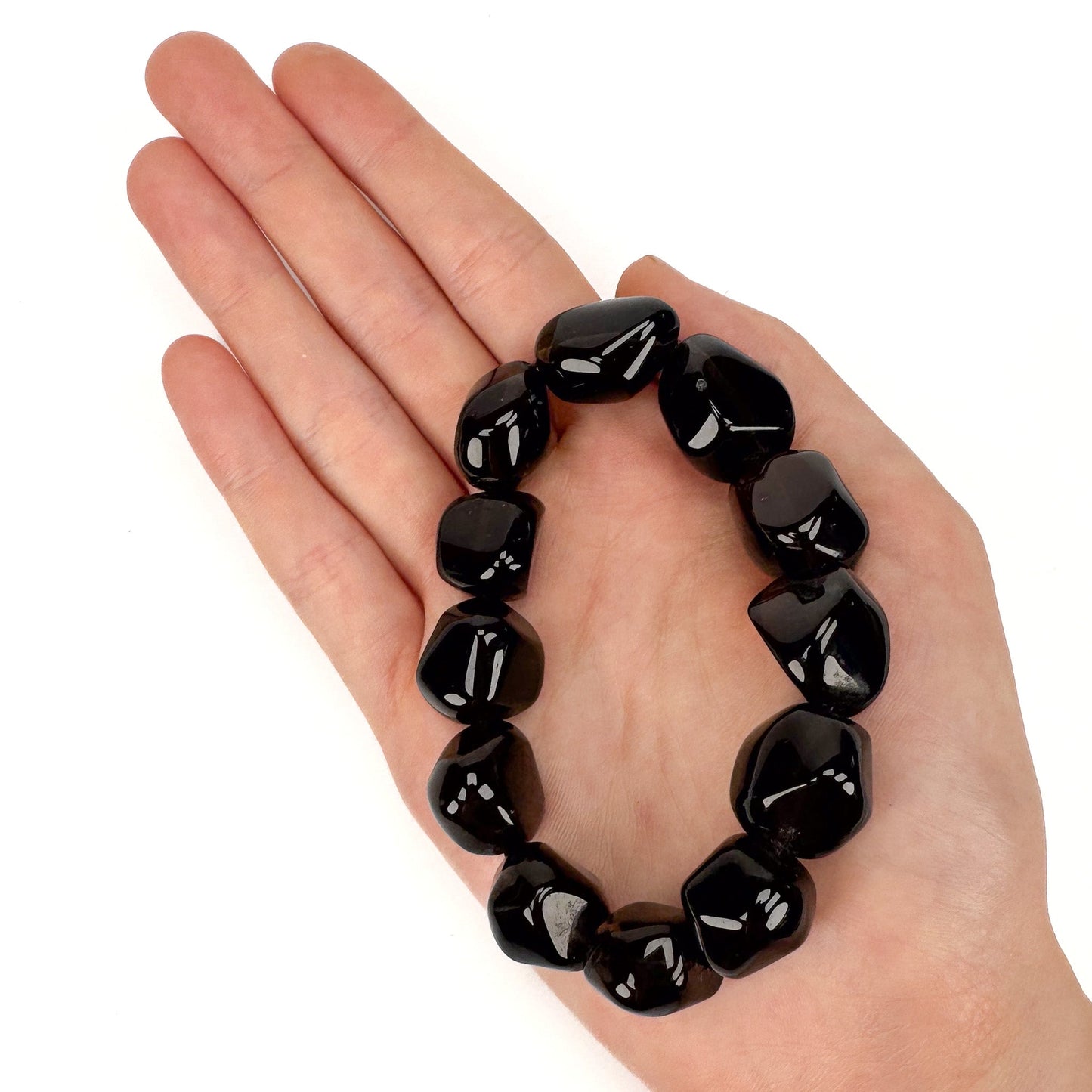 Apache Tears Large Smooth Nugget Bead - 2 pcs. (P3283)-The Bead Gallery Honolulu