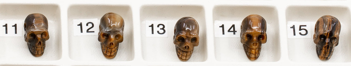 Assorted Stone Carved Skull Bead (11 Stones Available) - 1 pc.