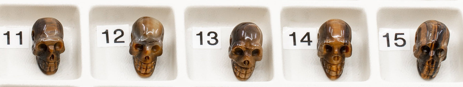 Assorted Stone Carved Skull Bead (11 Stones Available) - 1 pc.