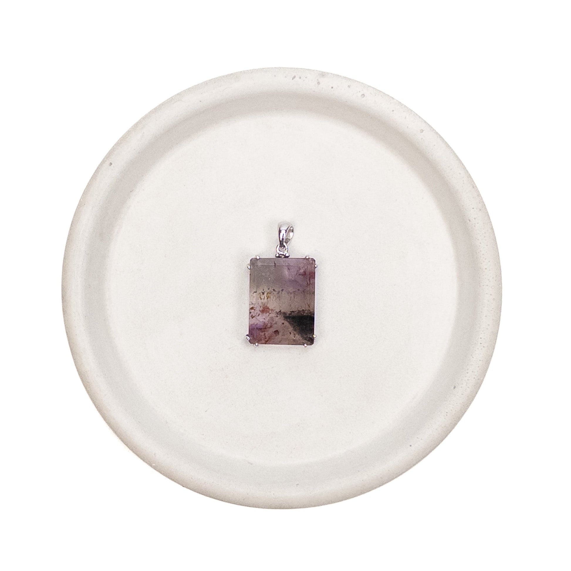 Auralite 23 Faceted Rectangle Pendant with Sterling Silver - 1 pc.-The Bead Gallery Honolulu