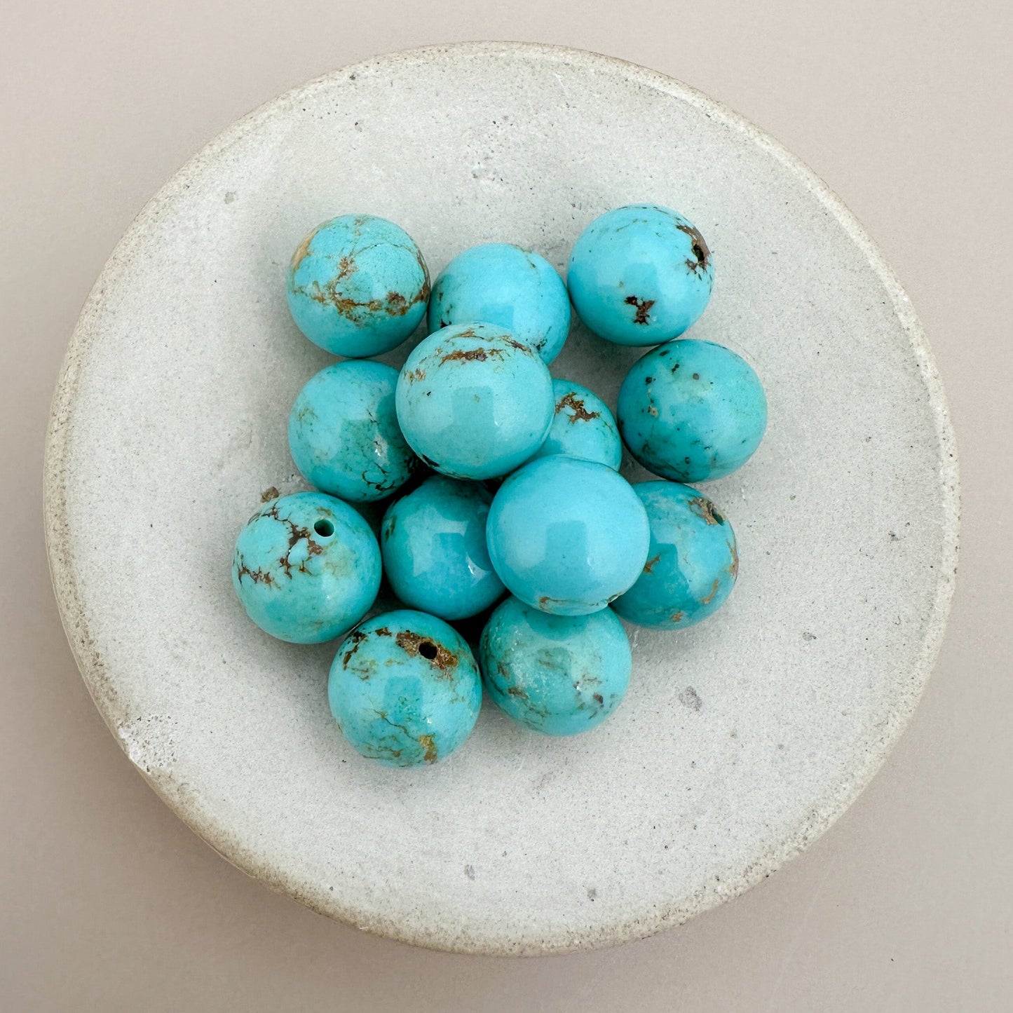 Baja Turquoise 10mm Round Bead - 1 pc. (P3108)