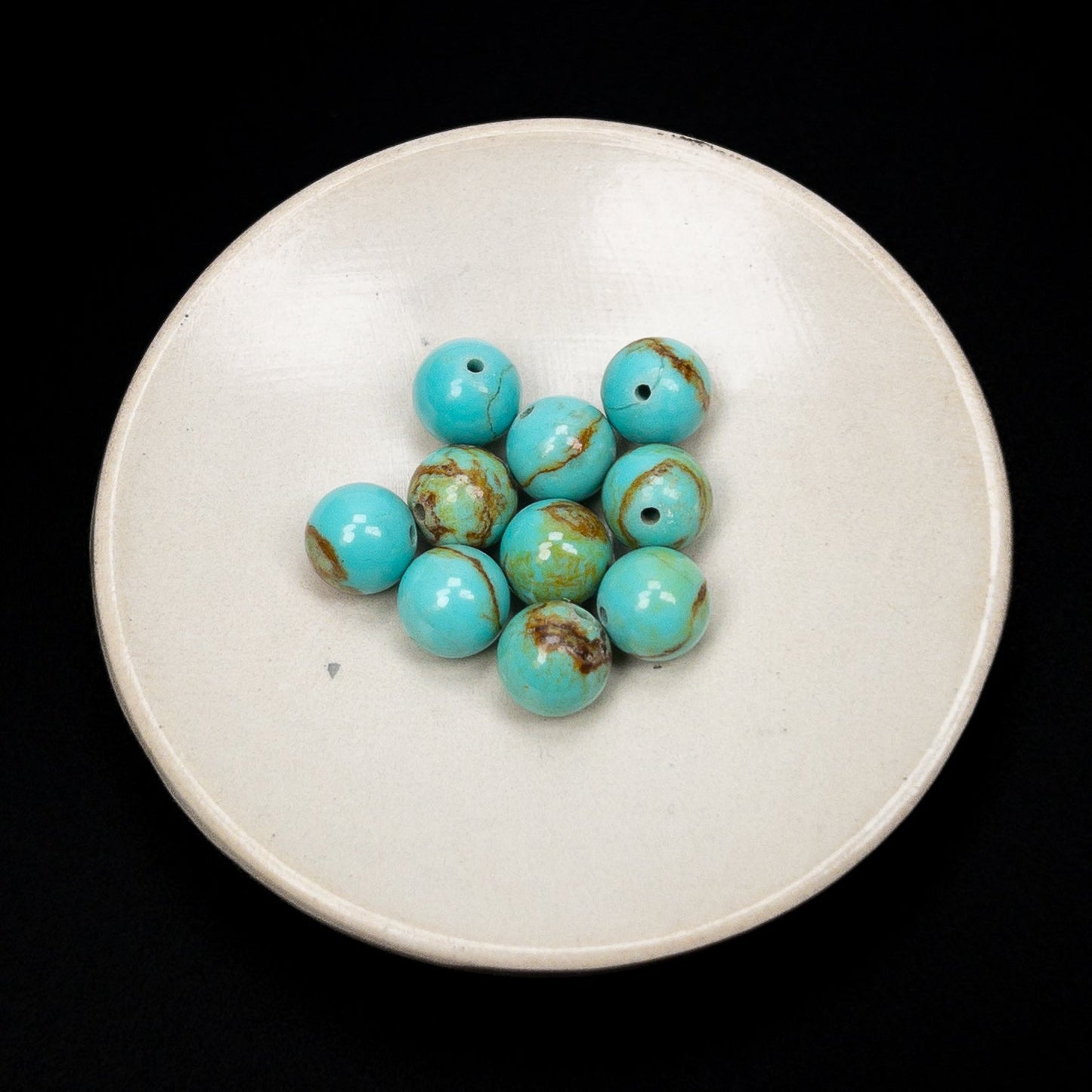 Baja Turquoise 8mm Round Bead (2 Quantities Available)