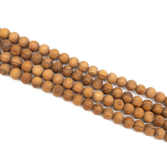 Bayong Wood 10mm Matte Finish Round Bead - 16" Strand