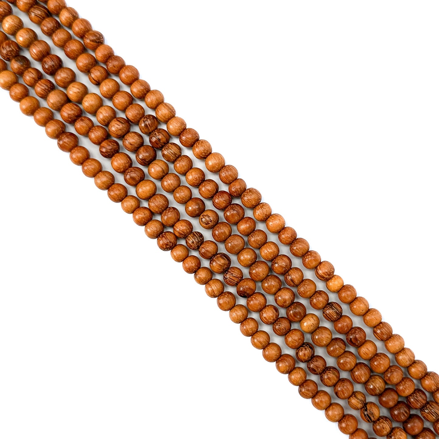 Bayong Wood 6mm Polished Finish Round Bead - 16" Strand (GEM2173)