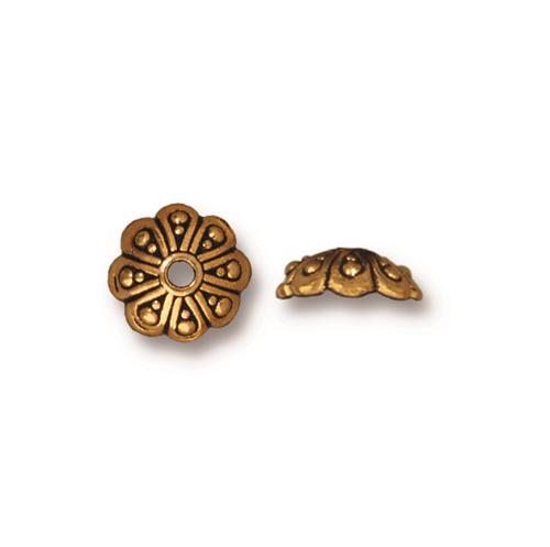 8mm Oasis Bead Cap (2 Colors Available) - 4 pcs.