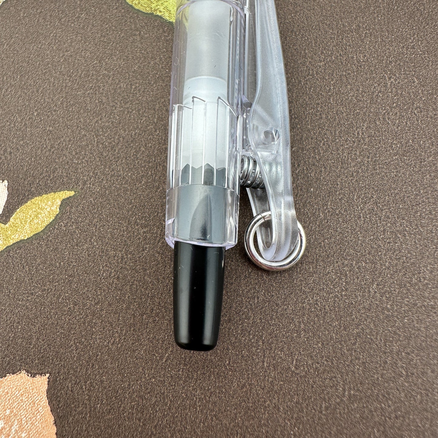 Black Gel Ink Pen with 8mm Jump Ring (3 Metal Options) - 1 set (KT412)-The Bead Gallery Honolulu