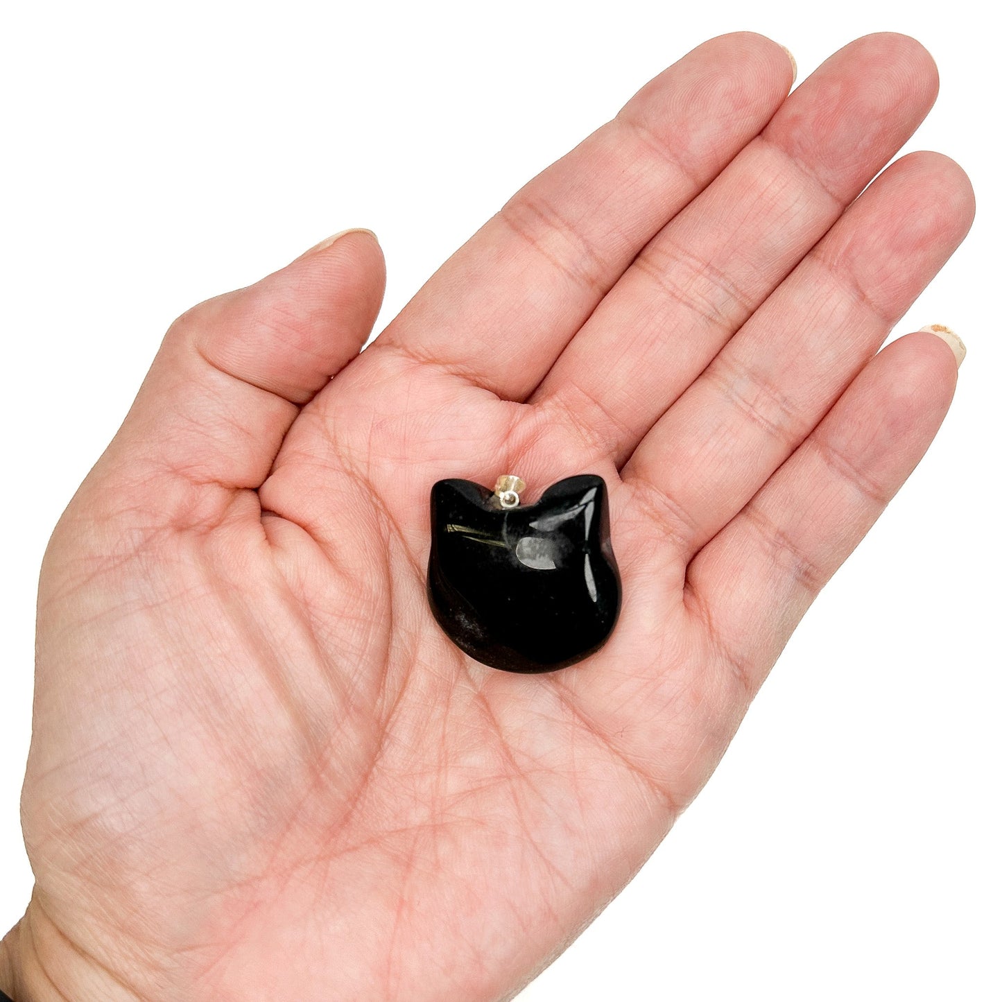 Black Onyx Cat Pendant - 1 pc.-The Bead Gallery Honolulu