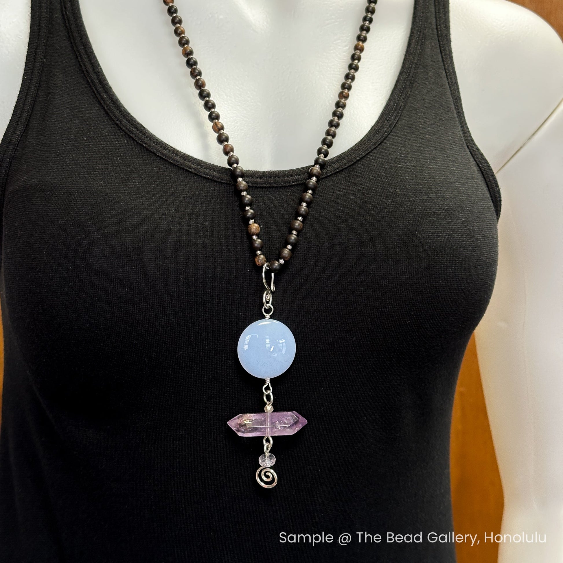 Blue Chalcedony, Ametrine, and Cape Amethyst Mala Bead Mix - 3 pcs. (MIX099)-The Bead Gallery Honolulu