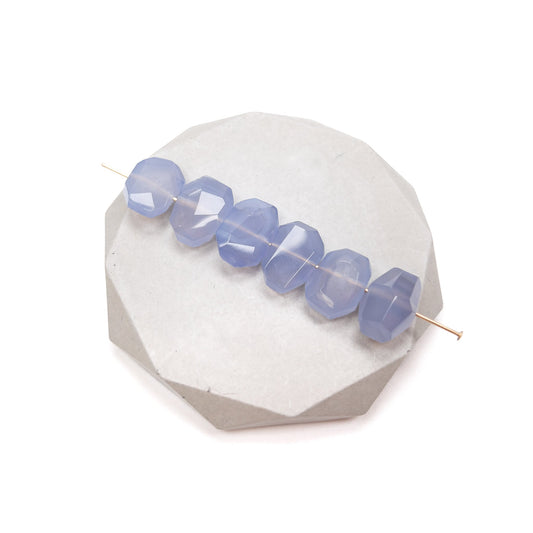 Blue Chalcedony Simple Cut Chunky Nugget Bead - 1 pc.