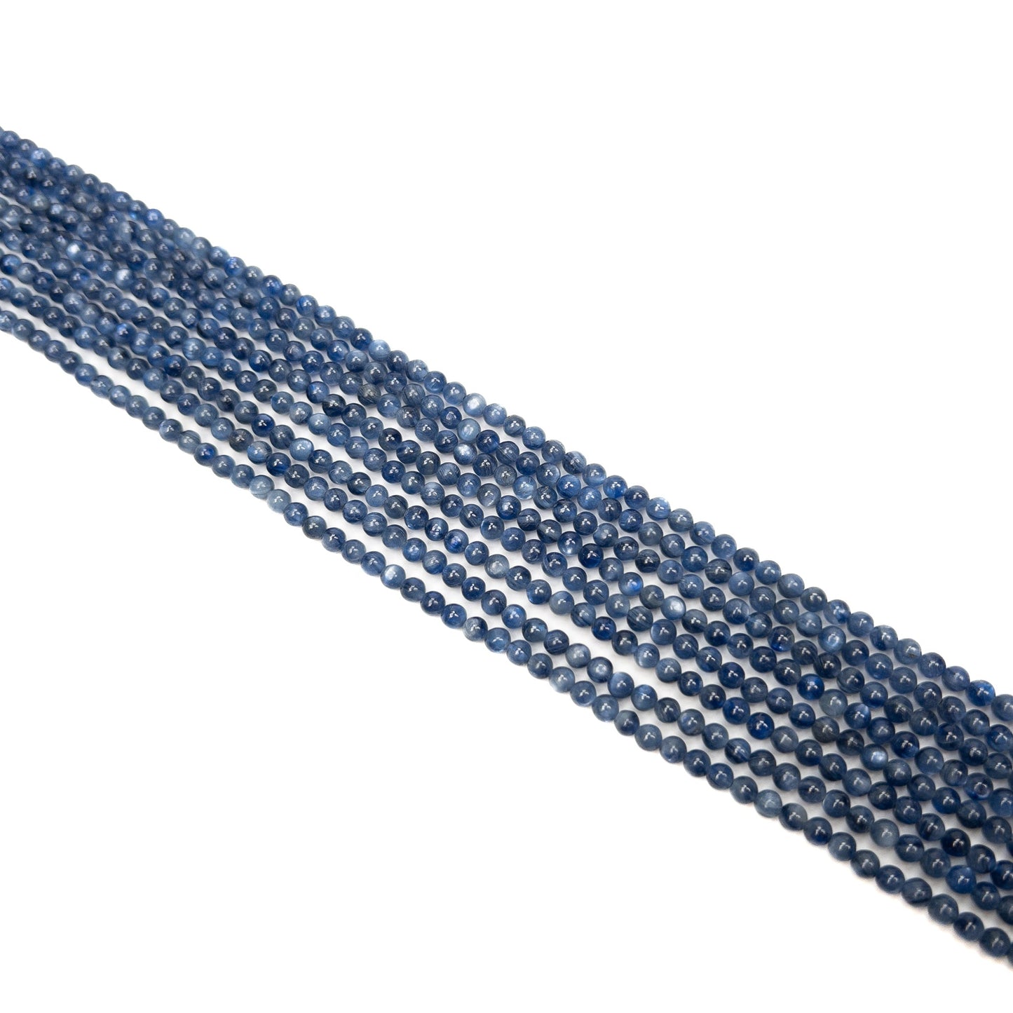 Blue Kyanite 4mm Round Bead - 8" Strand