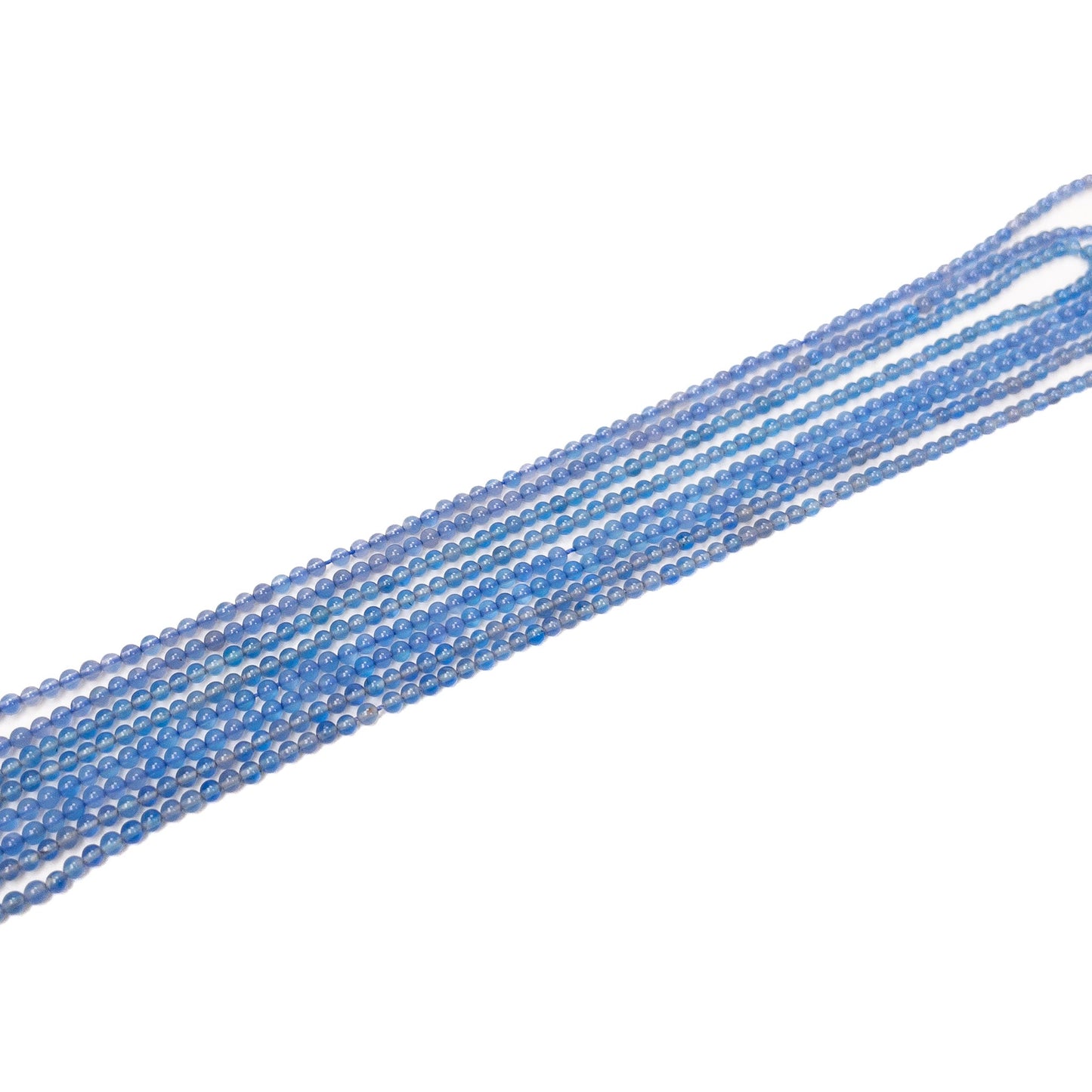 Blue Onyx 2mm Smooth Round Bead - 16" Strand