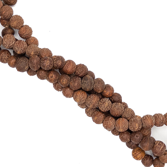 Bodhi Seed 7-8mm Rustic Round Bead - 13" Strand-The Bead Gallery Honolulu