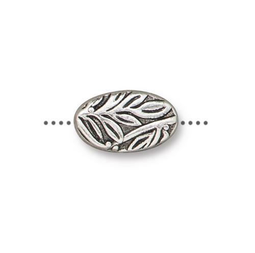 Botanical Oval Bead (4 Colors Available) - 2 pcs.