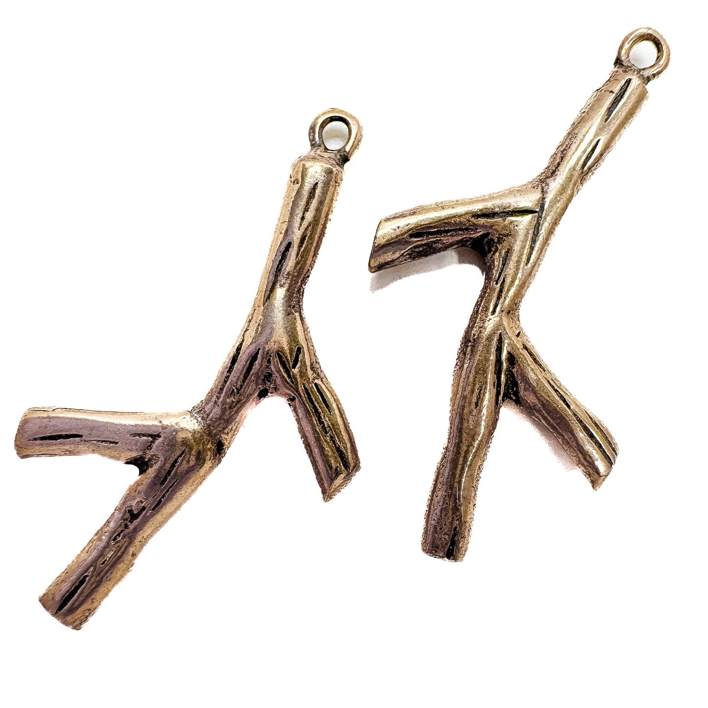 Branch Charm (Bronze) - 1 pc.-The Bead Gallery Honolulu