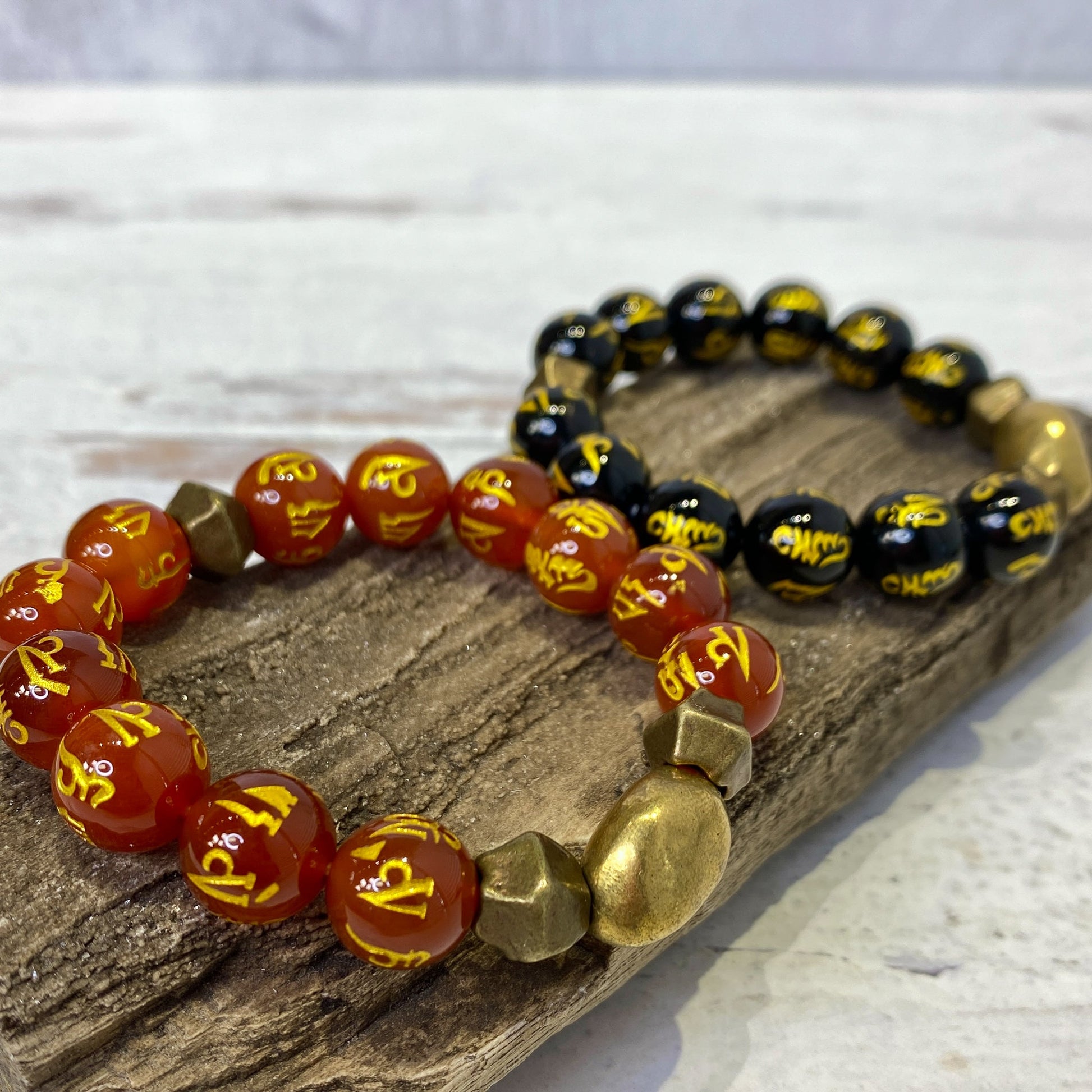 Brass & Om Beads Bracelet Kit