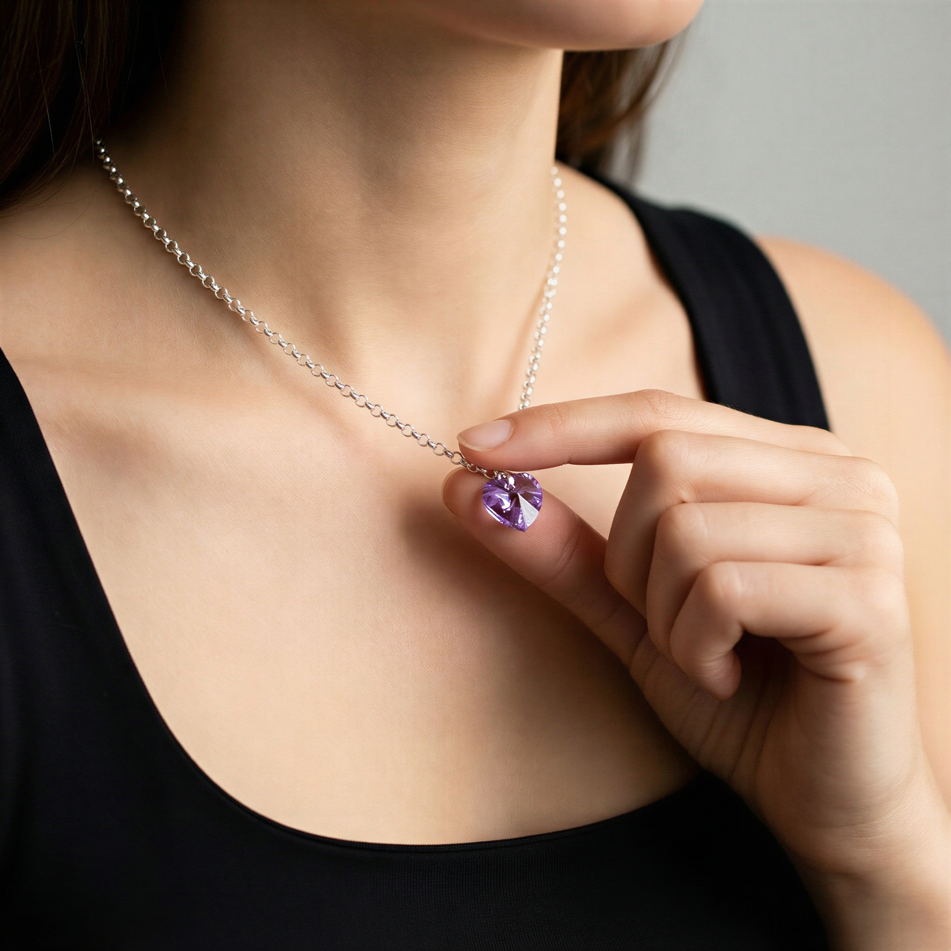 Heart Cascade Headpin Handle Necklace Kit (3 Colors) – AI Studio Image (Transformed)