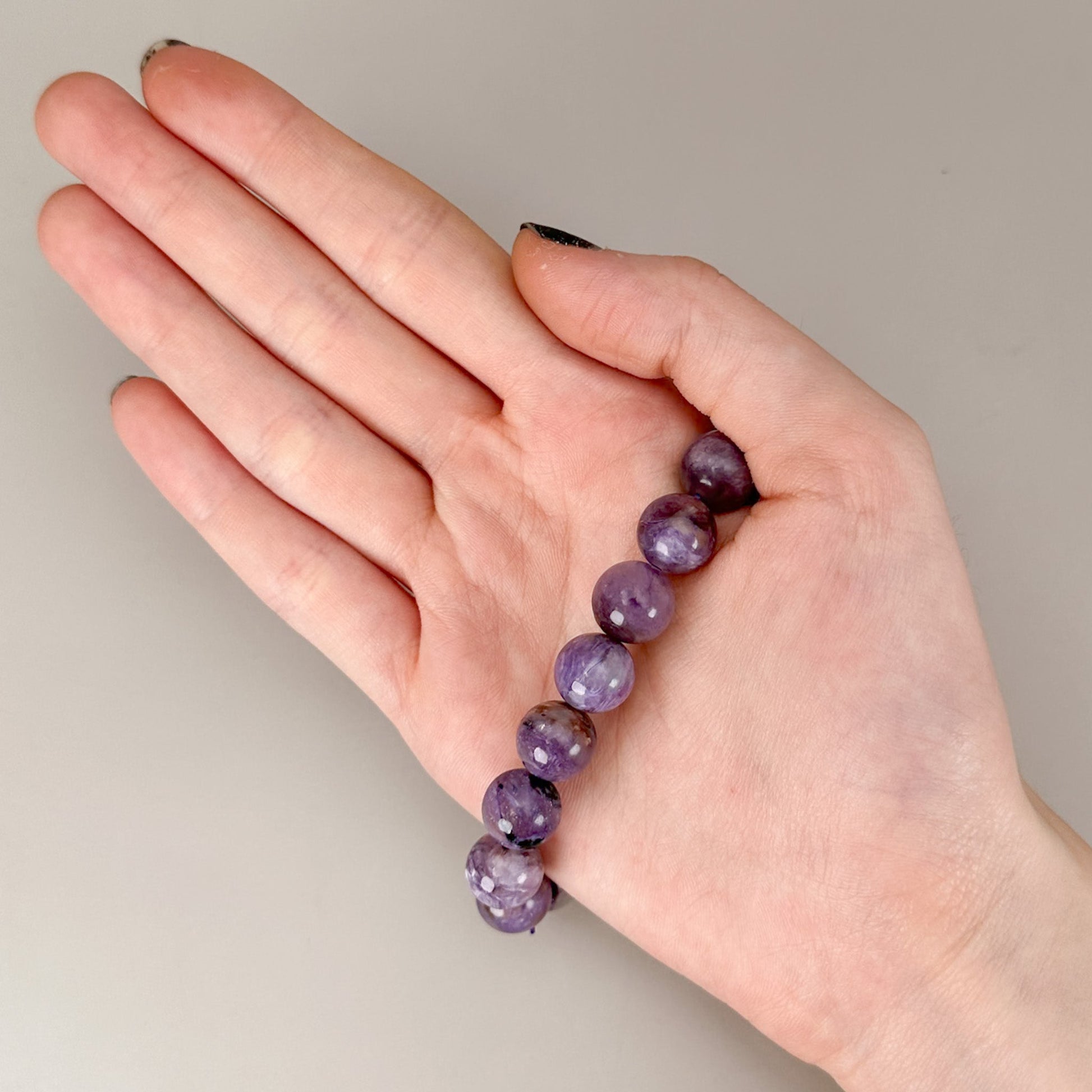 Charoite 11mm Smooth Round Bead - 1 pc. (P3133)-The Bead Gallery Honolulu