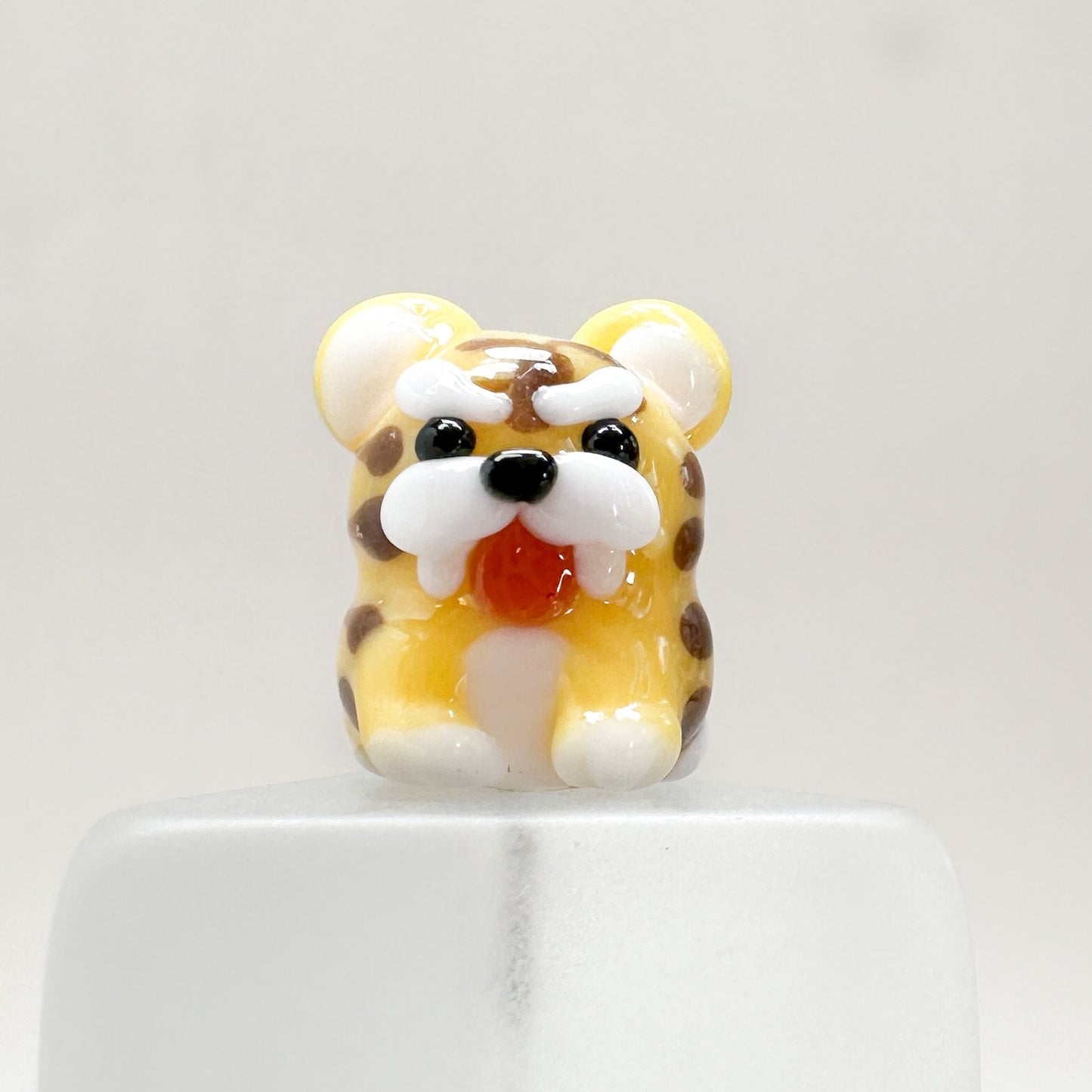 Chibi Handmade Glass Beads - Barking Tiger Ball (LB263)