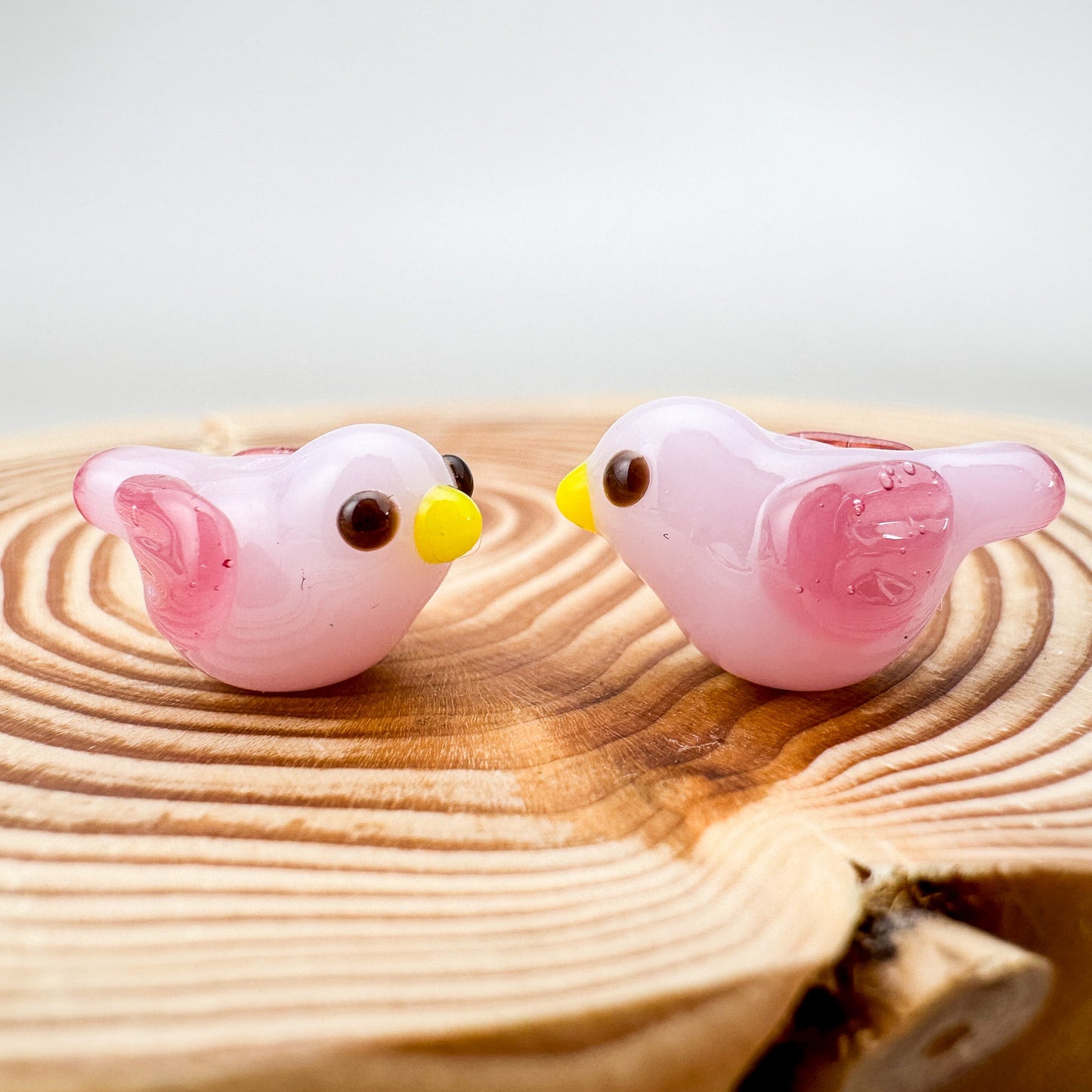 Chibi Handmade Glass Beads - Bird-Shaped Ball (2 Color Options) (LB283)