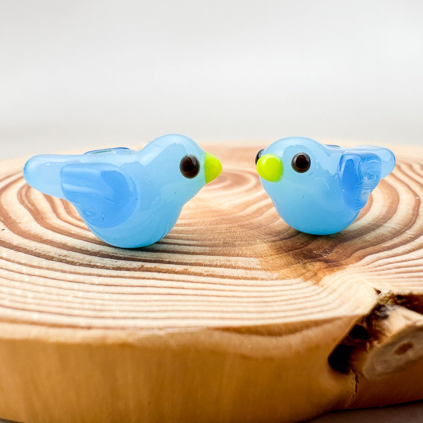 Chibi Handmade Glass Beads - Bird-Shaped Ball (2 Color Options) (LB283)