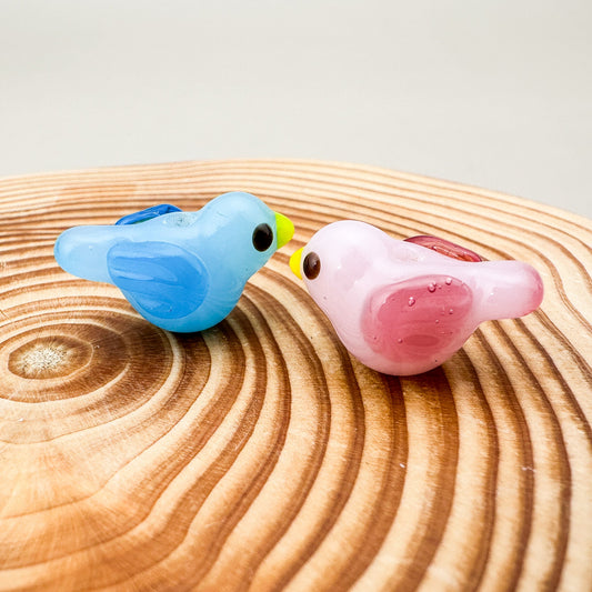 Chibi Handmade Glass Beads - Bird-Shaped Ball (2 Color Options) (LB283)