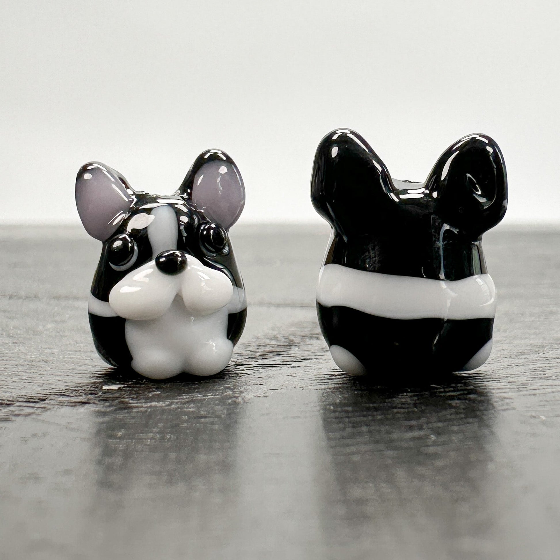 Chibi Handmade Glass Beads - Boston Terrier Dog Body-The Bead Gallery Honolulu