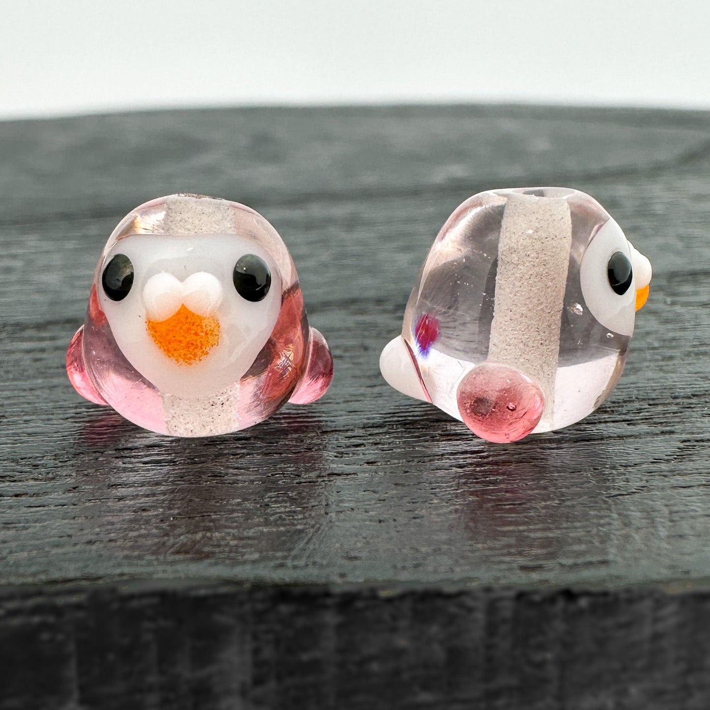 Chibi Handmade Glass Beads - Bourke's Parrot Bird (LB290)