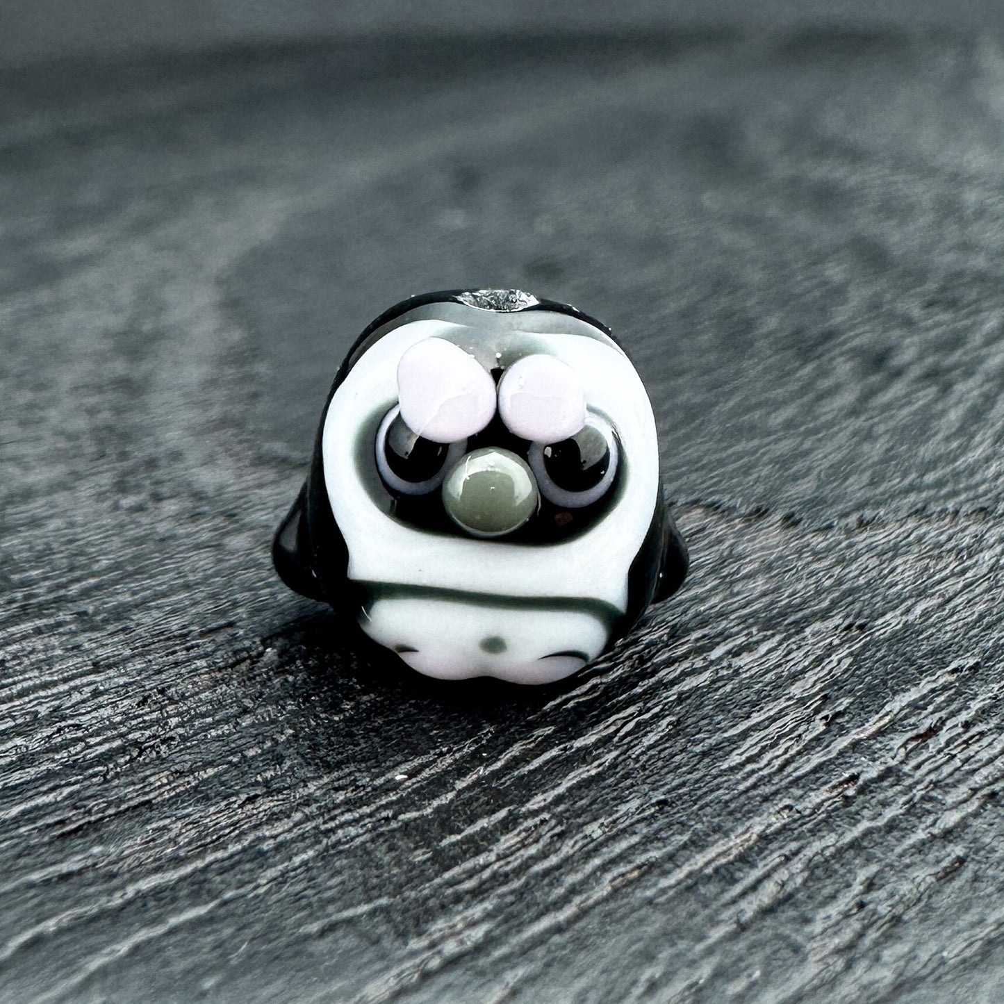 Chibi Handmade Glass Beads - Cape Penguin Ball (LB270)