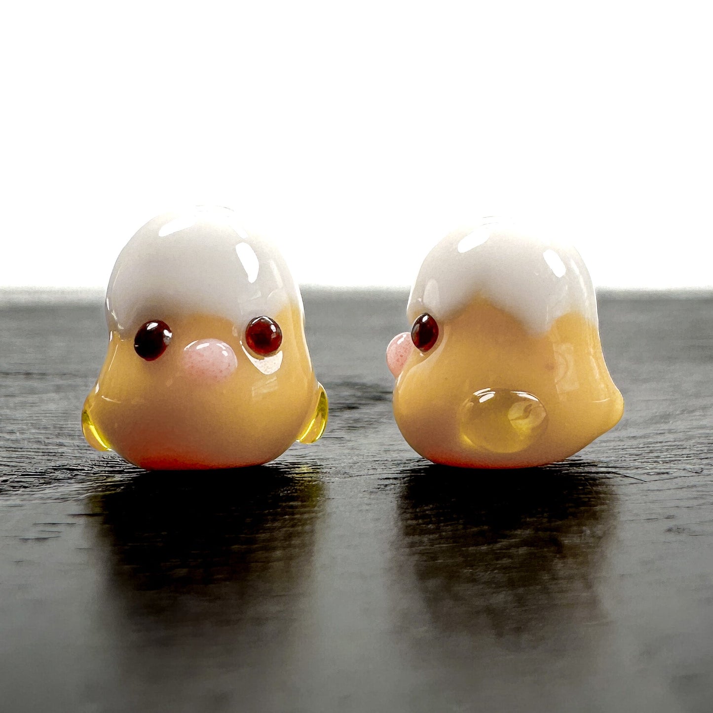 Chibi Handmade Glass Beads - Chick Egg Hat-The Bead Gallery Honolulu