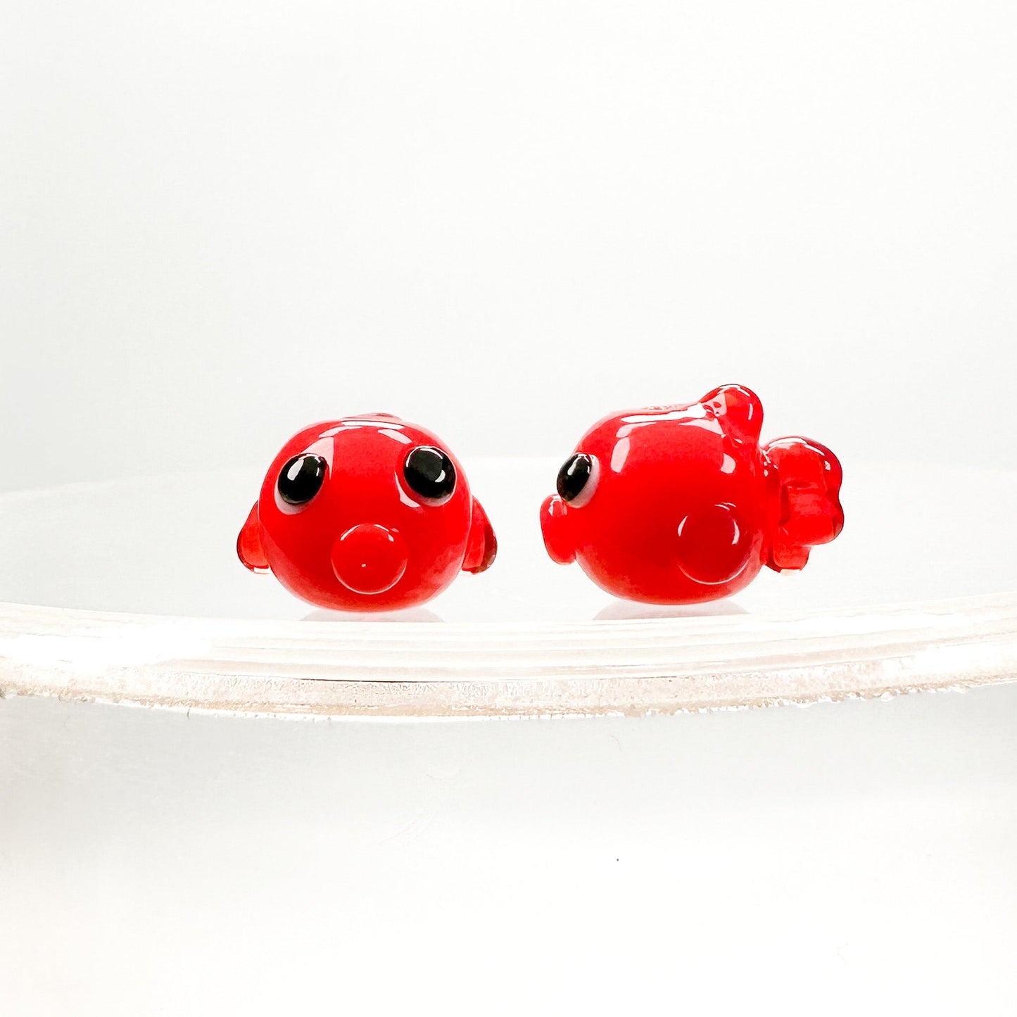 Chibi Handmade Glass Beads - Goldfish-The Bead Gallery Honolulu