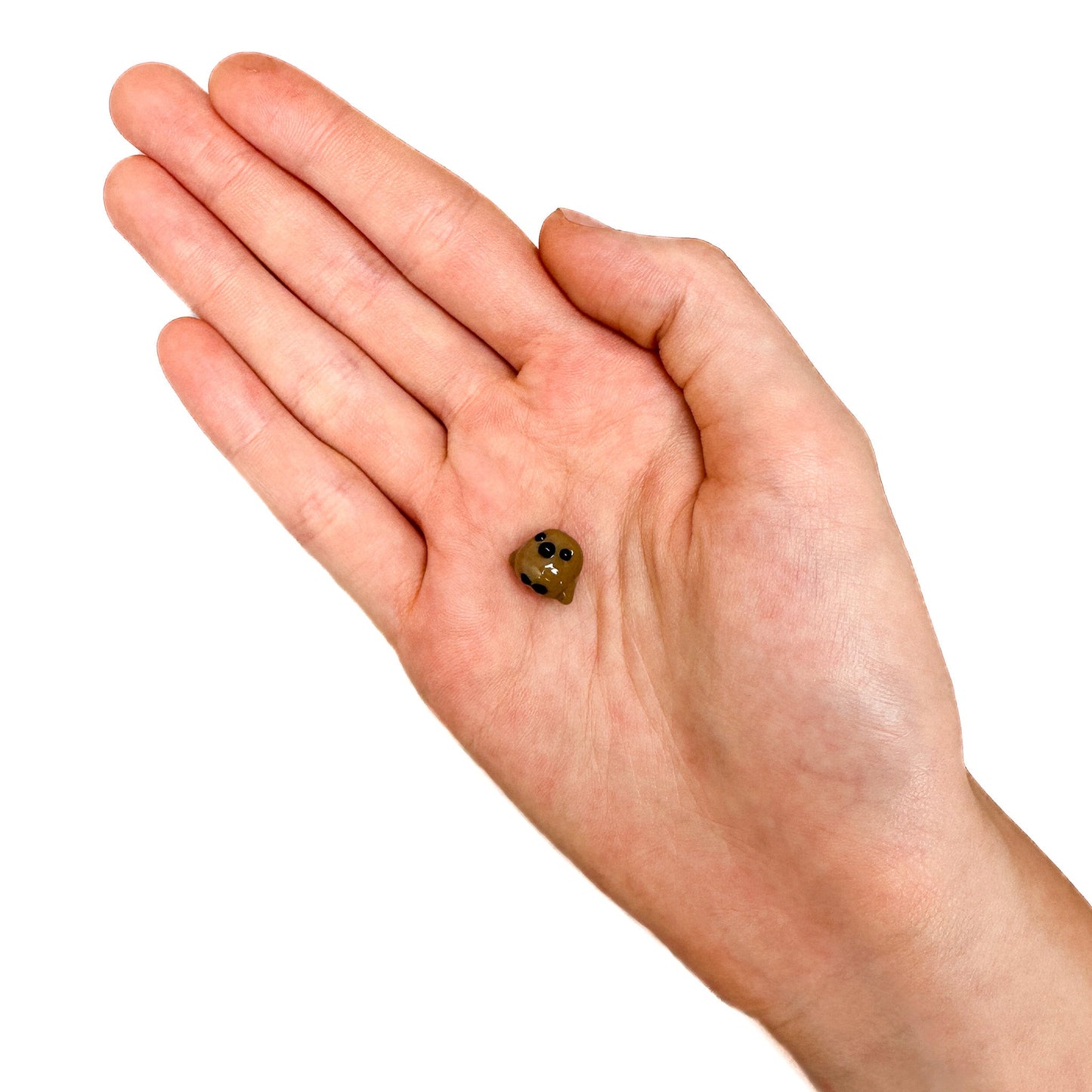 Chibi Handmade Glass Beads - King Penguin Chick "O-Sama Hinadama" (LB279)-The Bead Gallery Honolulu