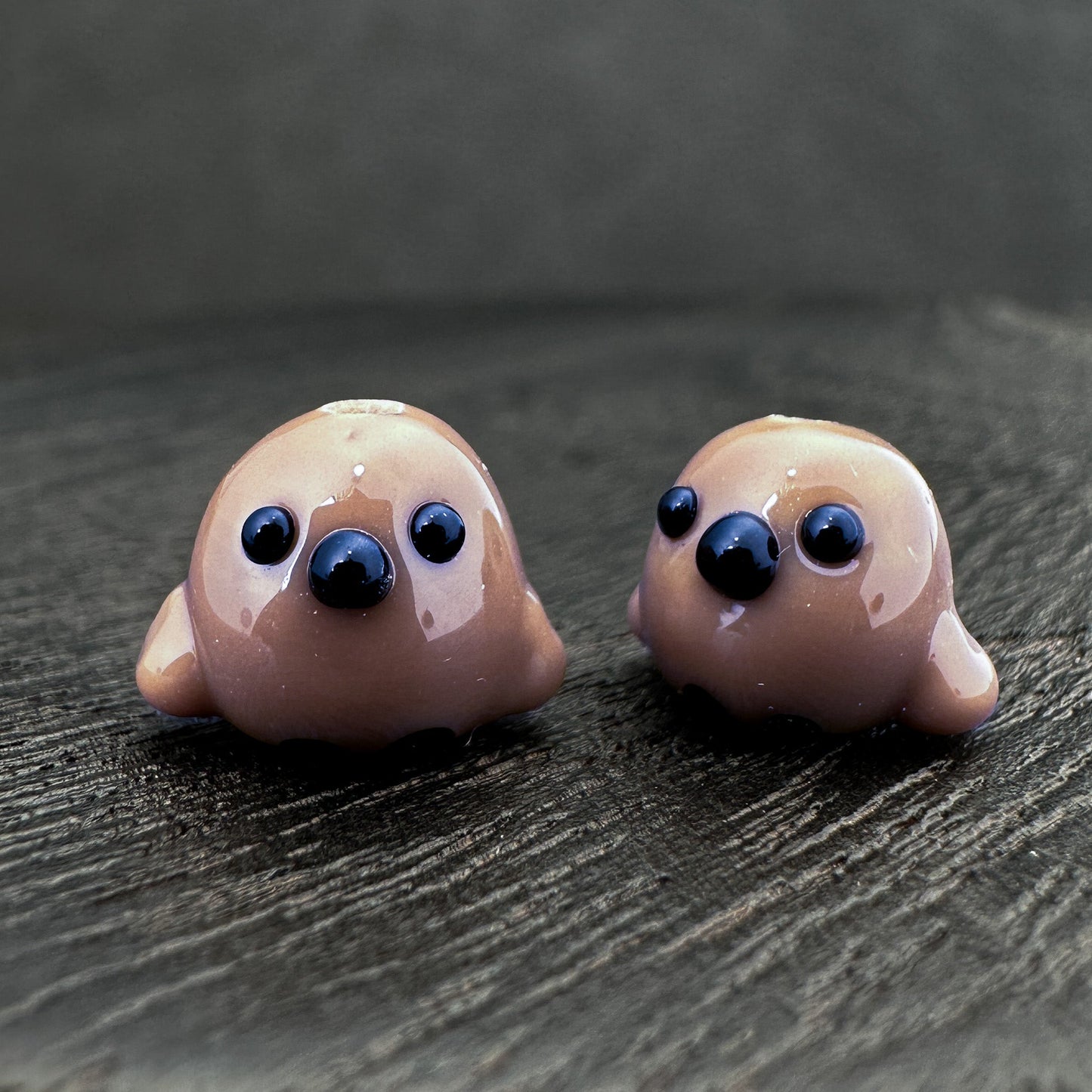 Chibi Handmade Glass Beads - King Penguin Chick "O-Sama Hinadama" (LB279)