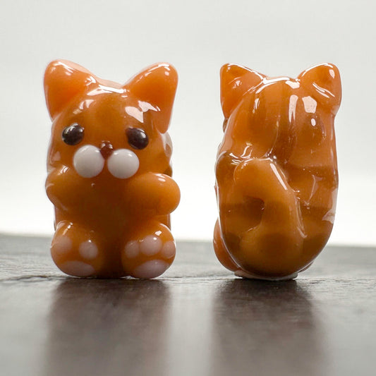 Chibi Beads - Laying Red Tabby Cat-The Bead Gallery Honolulu