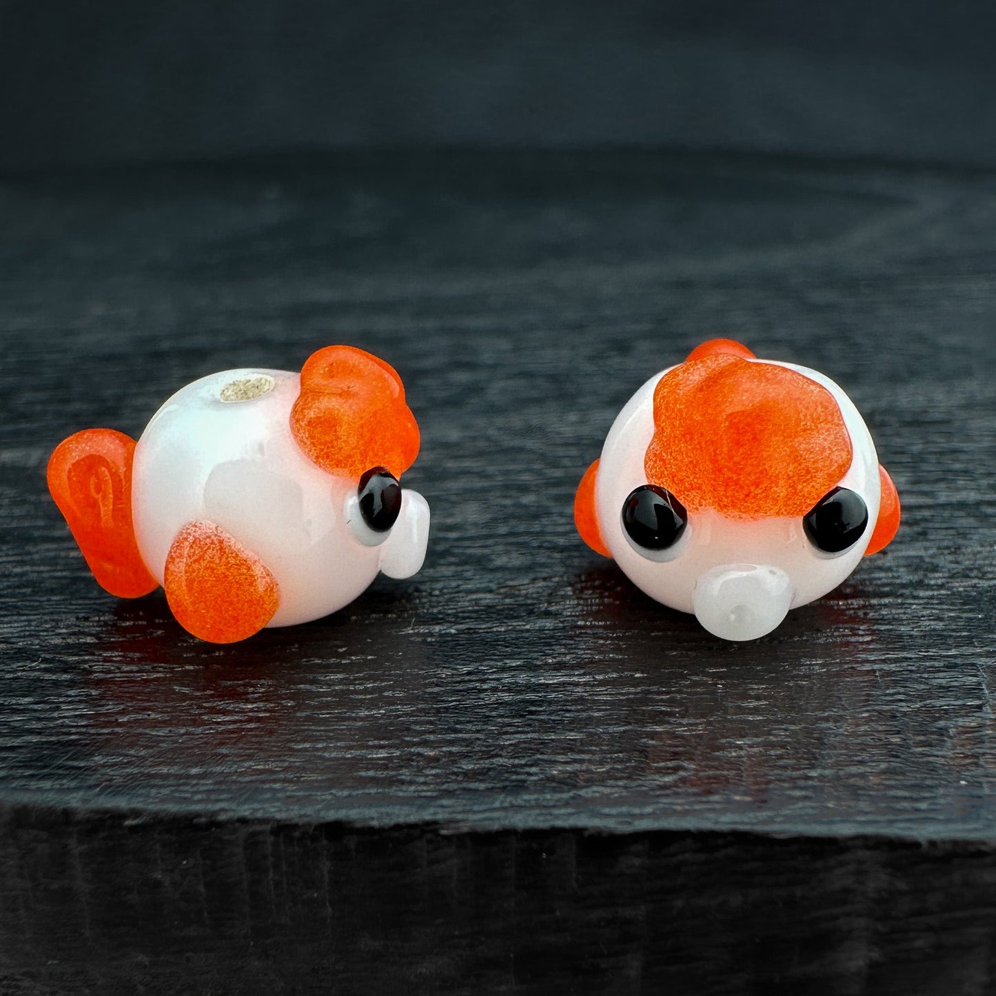 Chibi Handmade Glass Beads - Lionhead Goldfish (LB295)