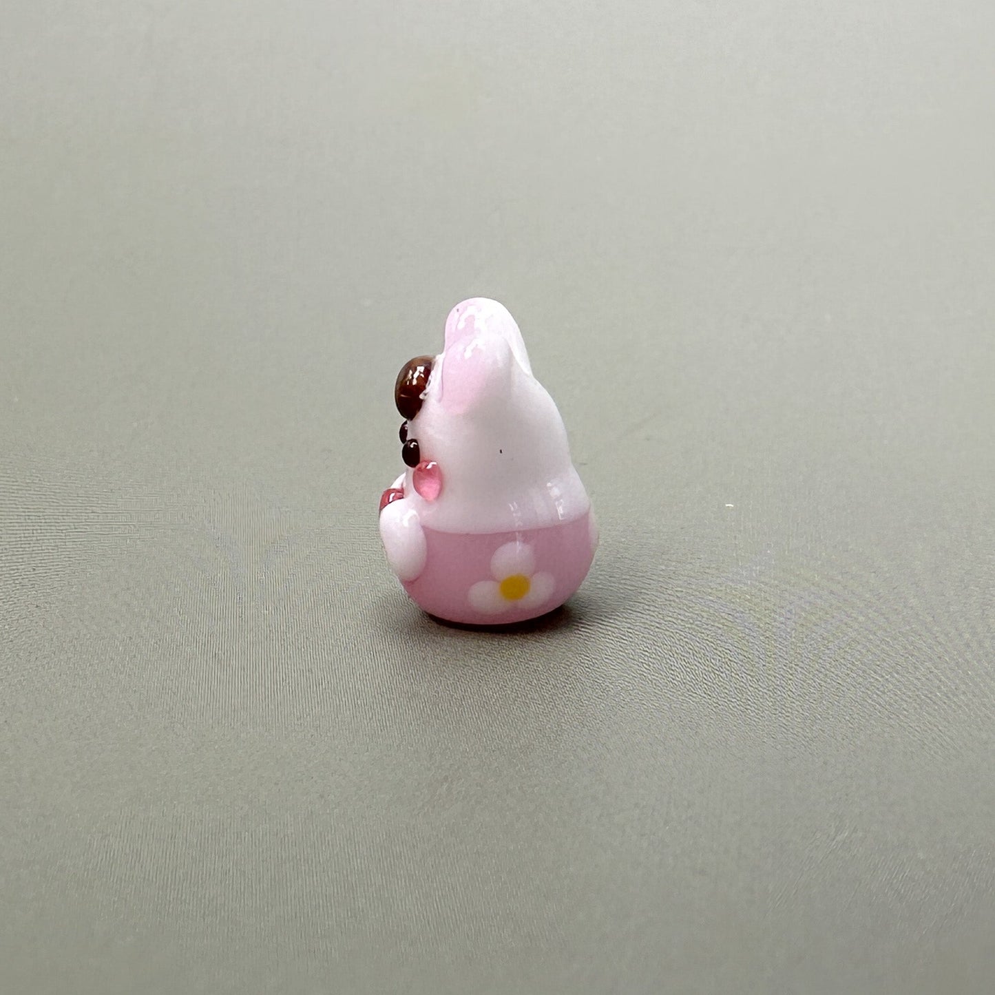 Chibi Handmade Glass Beads - Matroyshka Rabbit Girl (2 Colors Available) - 1 pc.-The Bead Gallery Honolulu