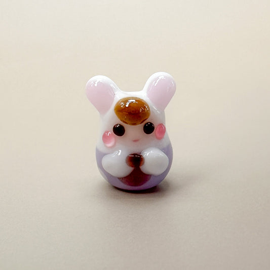 Chibi Handmade Glass Beads - Matroyshka Rabbit Girl (2 Colors Available) - 1 pc.-The Bead Gallery Honolulu