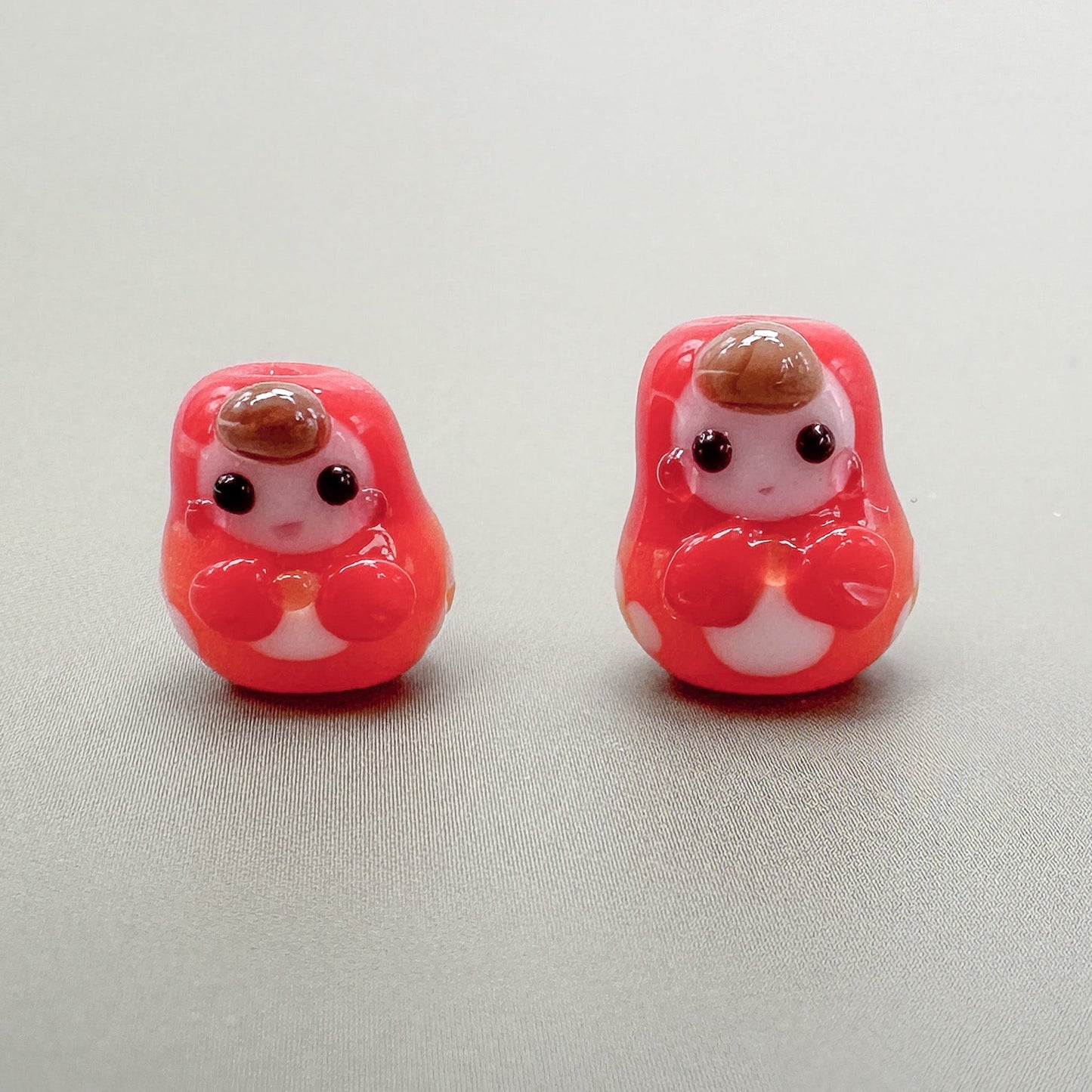 Chibi Handmade Glass Beads - Matroyshka (5 Colors Available) - 2 pcs.-The Bead Gallery Honolulu