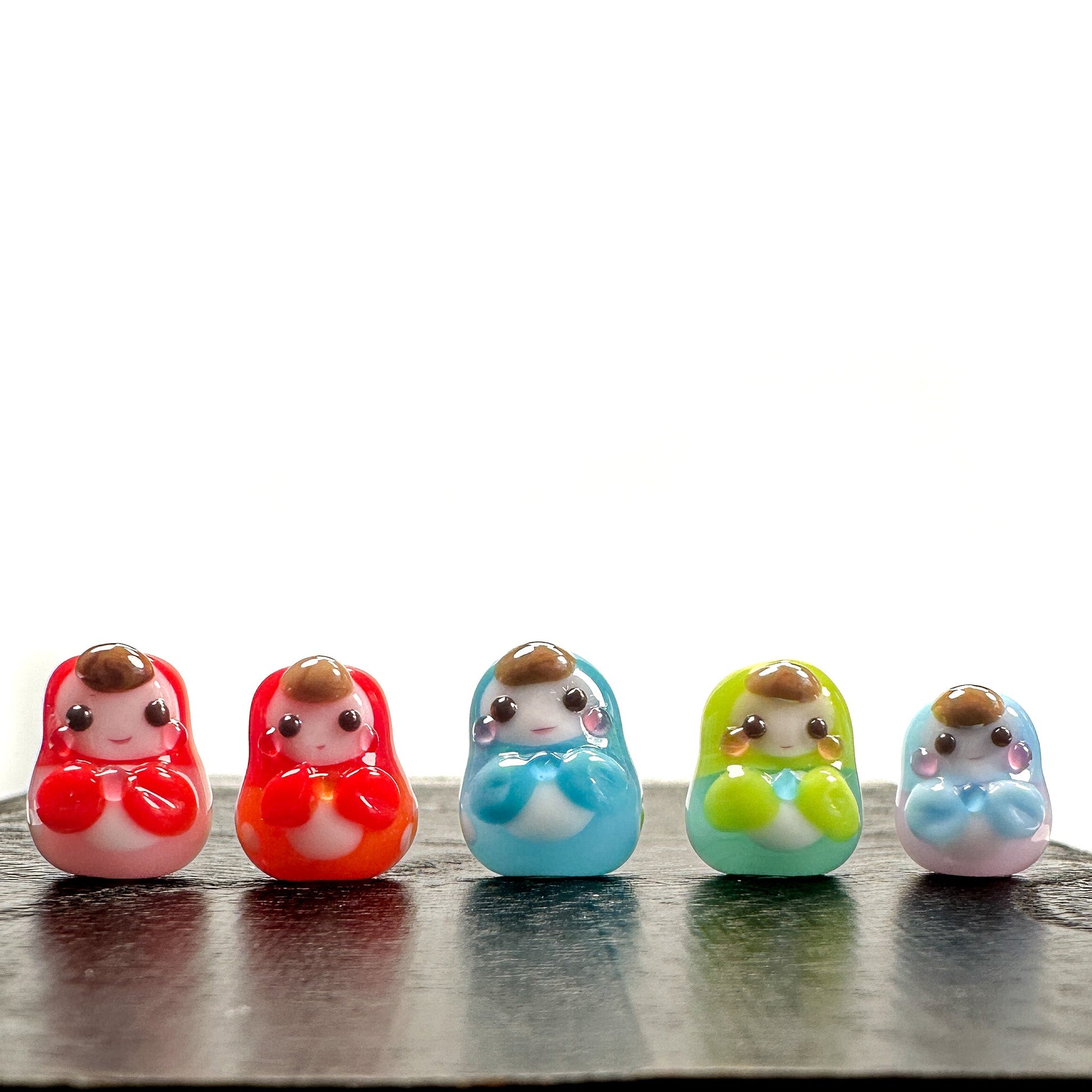 Chibi Handmade Glass Beads - Matroyshka (5 Colors Available) - 1 pc.-The Bead Gallery Honolulu