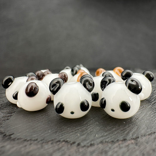 Chibi Handmade Glass Beads - Panda (3 Color Options) (LB174)