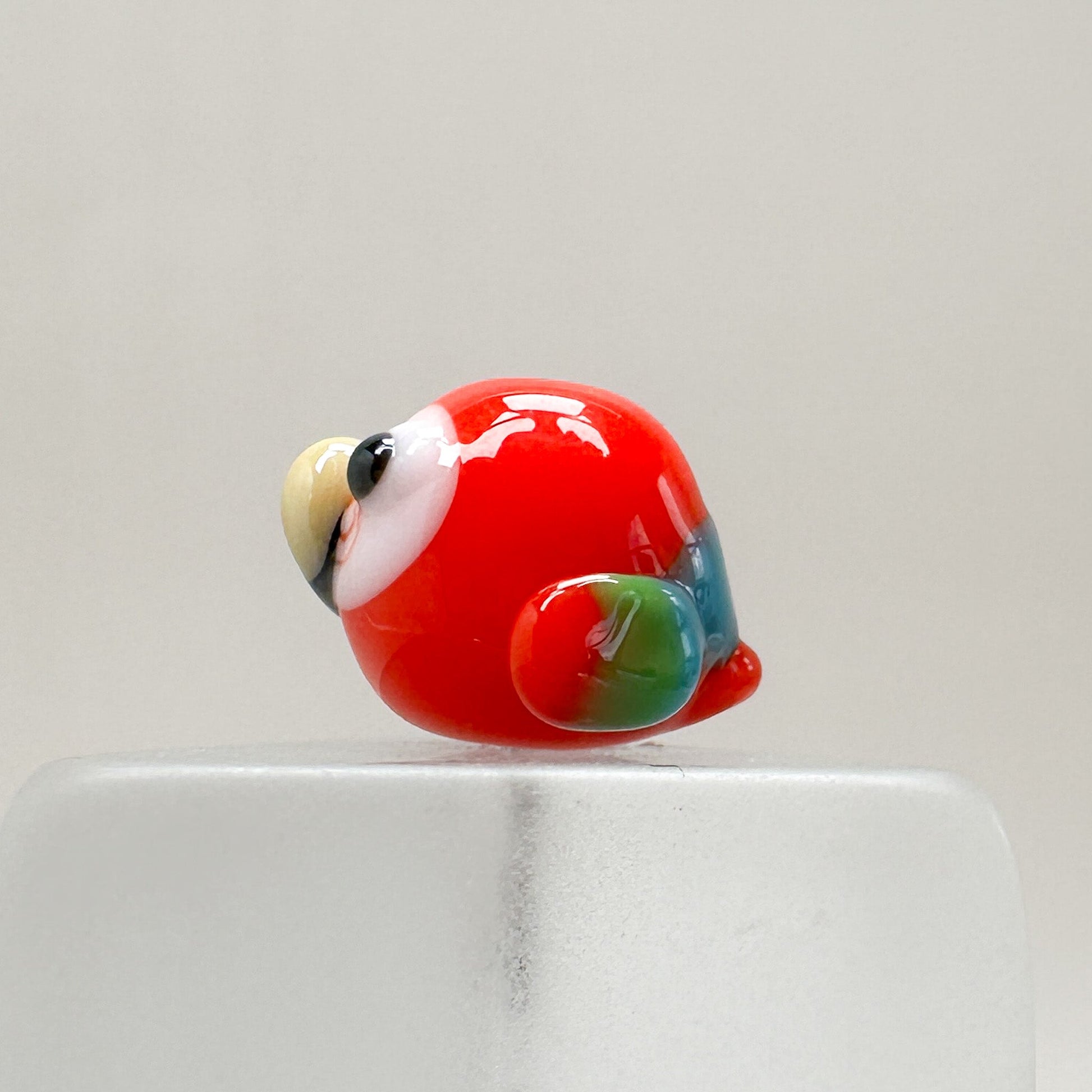 Chibi Handmade Glass Beads - Red Parakeet Bird (LB266)-The Bead Gallery Honolulu