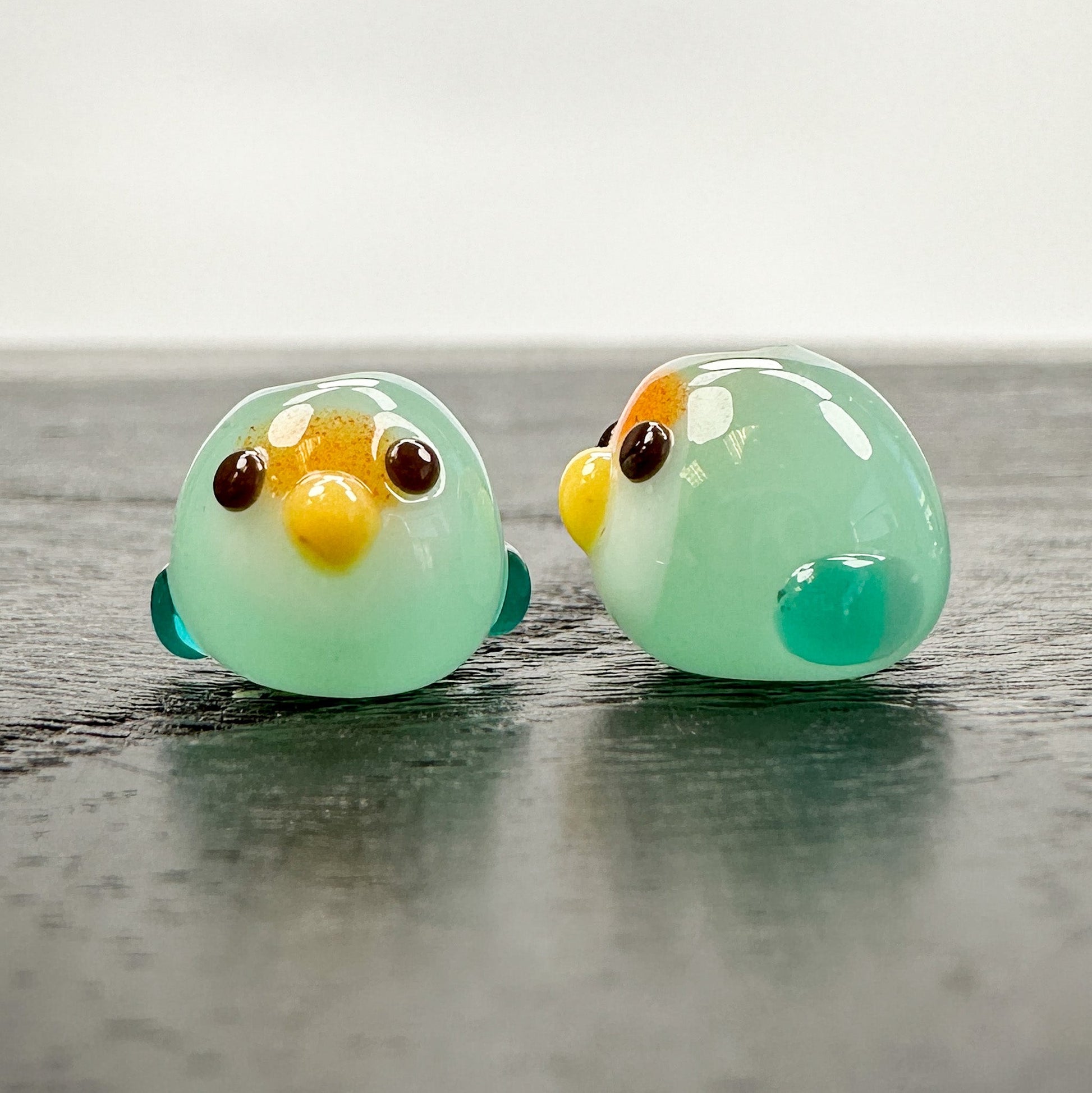 Chibi Handmade Glass Beads - Rosy Lovebird-The Bead Gallery Honolulu