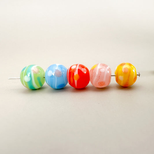 Chibi Handmade Glass Beads - Water Balloon Ball (5 Colors) (LB064)-The Bead Gallery Honolulu