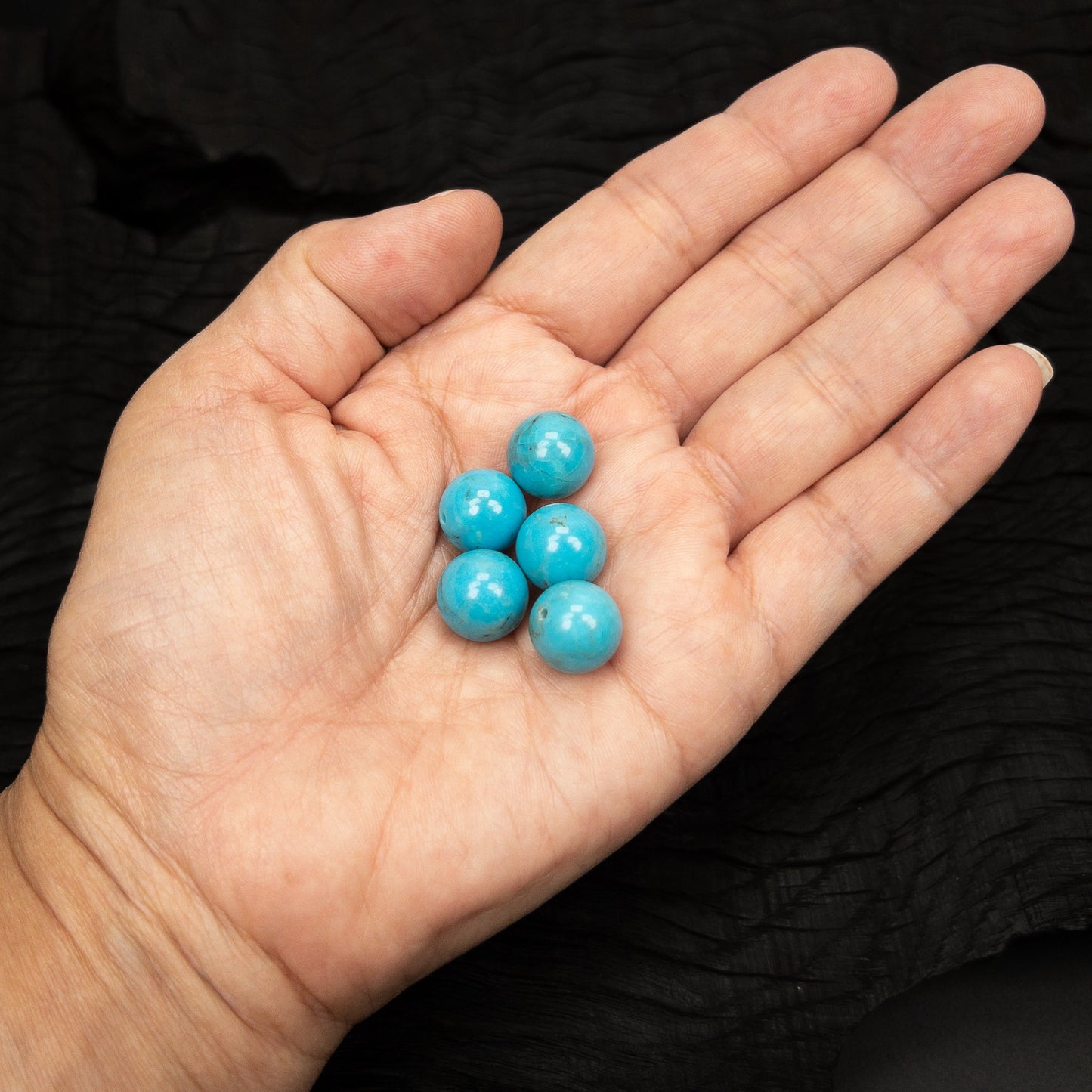 Chinese Turquoise 12mm Smooth Round - 1 pc.