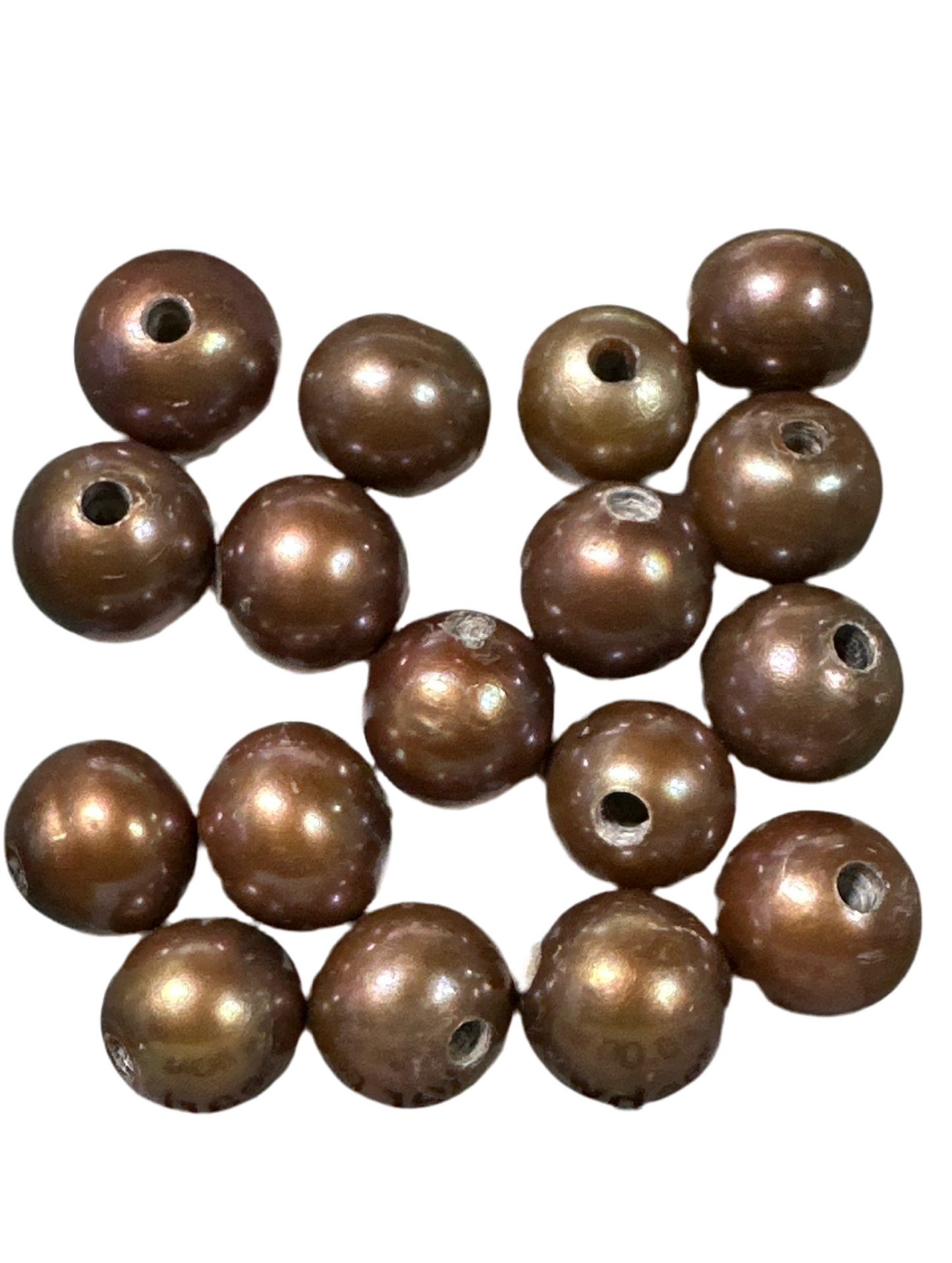 Chocolate Brown 10mm Potato Large Hole Freshwater Pearl - 1 pc. (P2451)