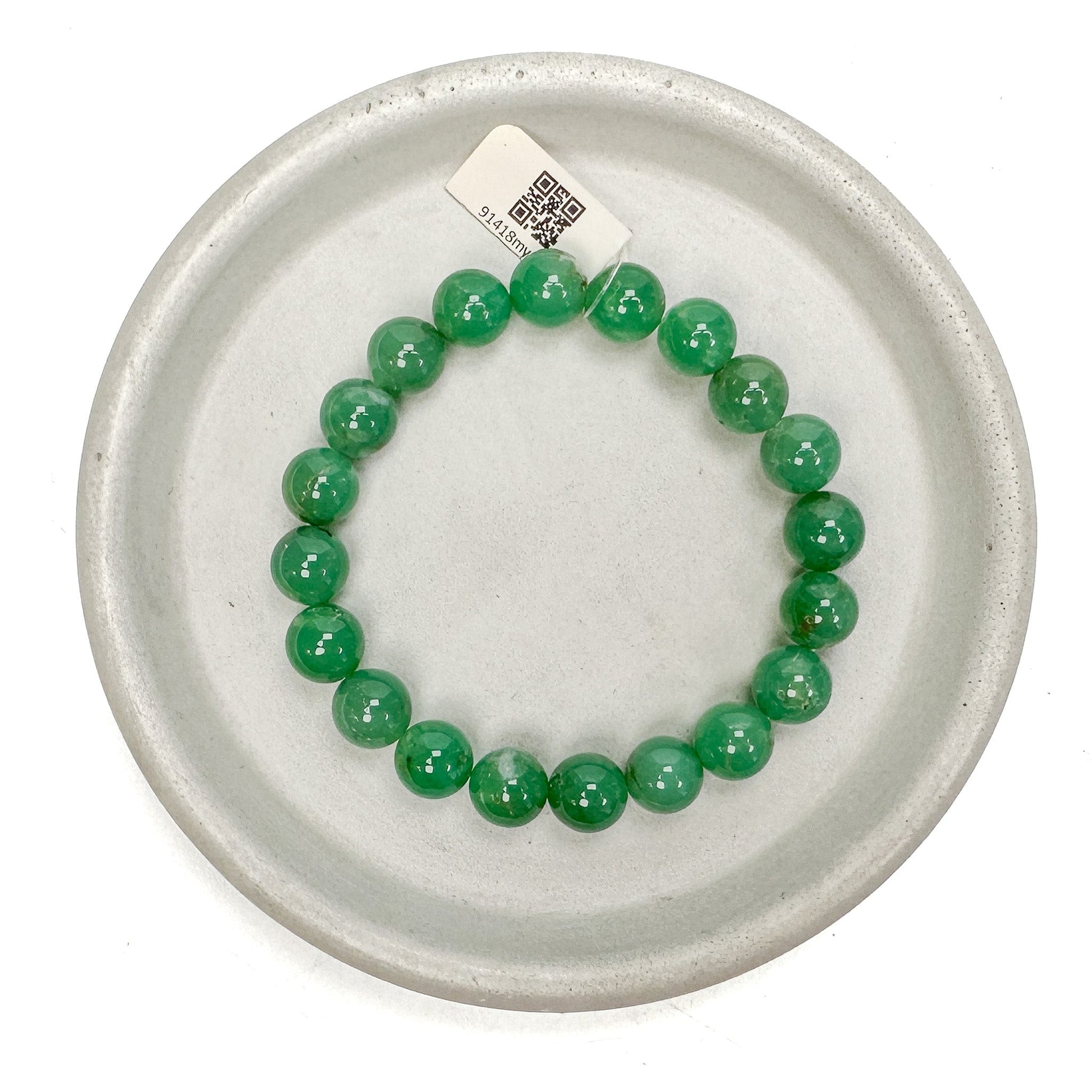 Chrysoprase 10mm Stretchy Cord Bracelet - 1 pc.-The Bead Gallery Honolulu