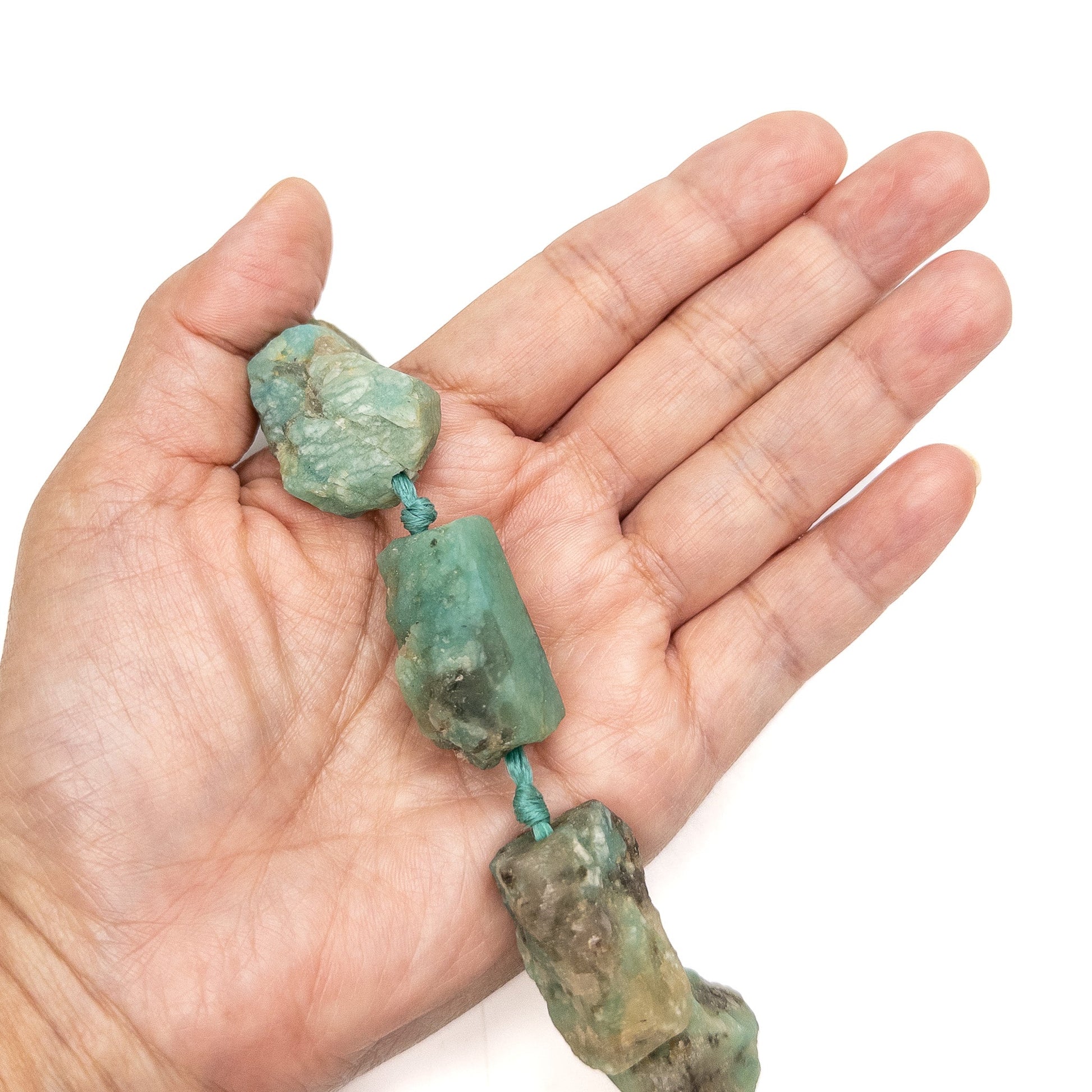 Chrysoprase Raw Large Chunky Nugget Bead - 8" Strand-The Bead Gallery Honolulu