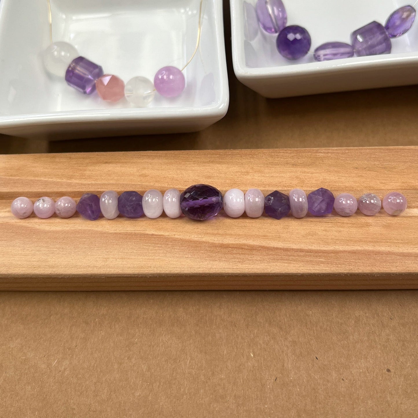 Chunky Amethyst Focal Bead Set - 5 pcs.