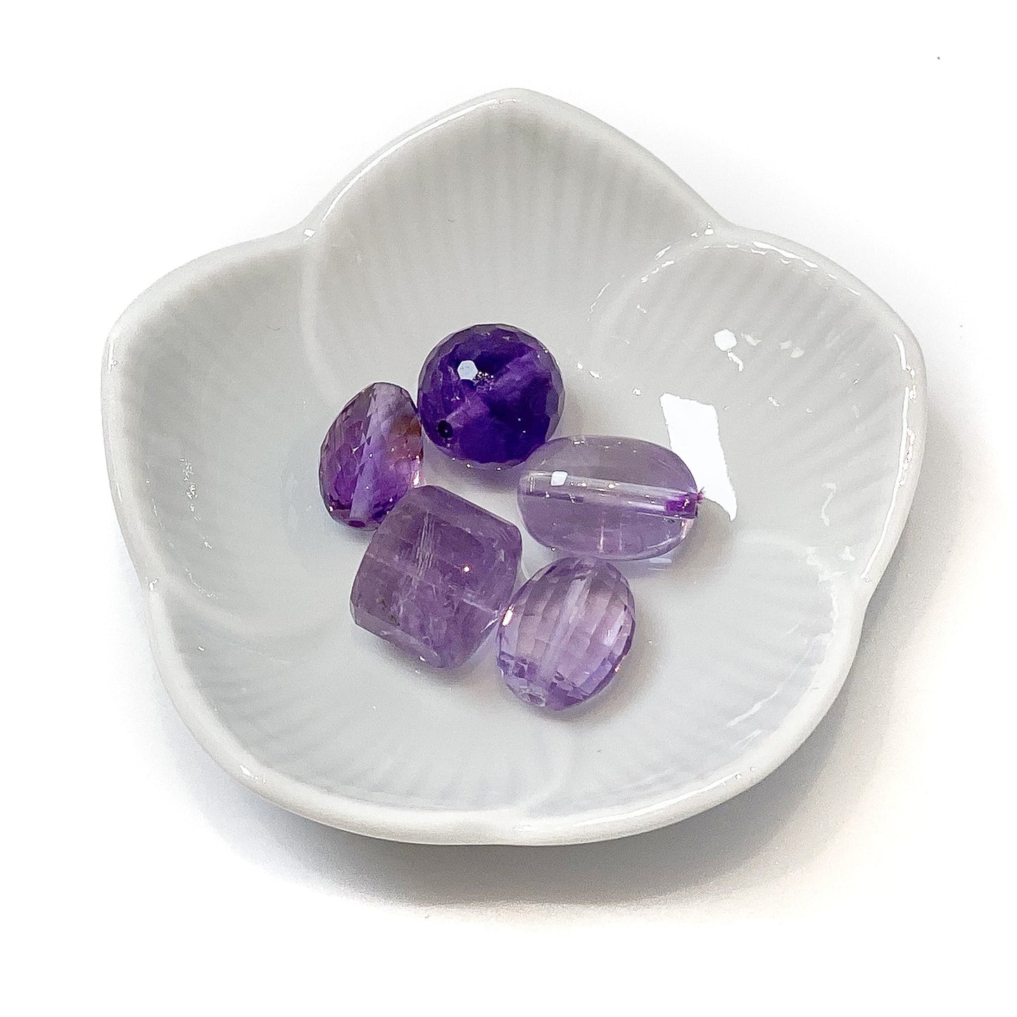 Chunky Amethyst Focal Bead Set - 5 pcs. (KT311)